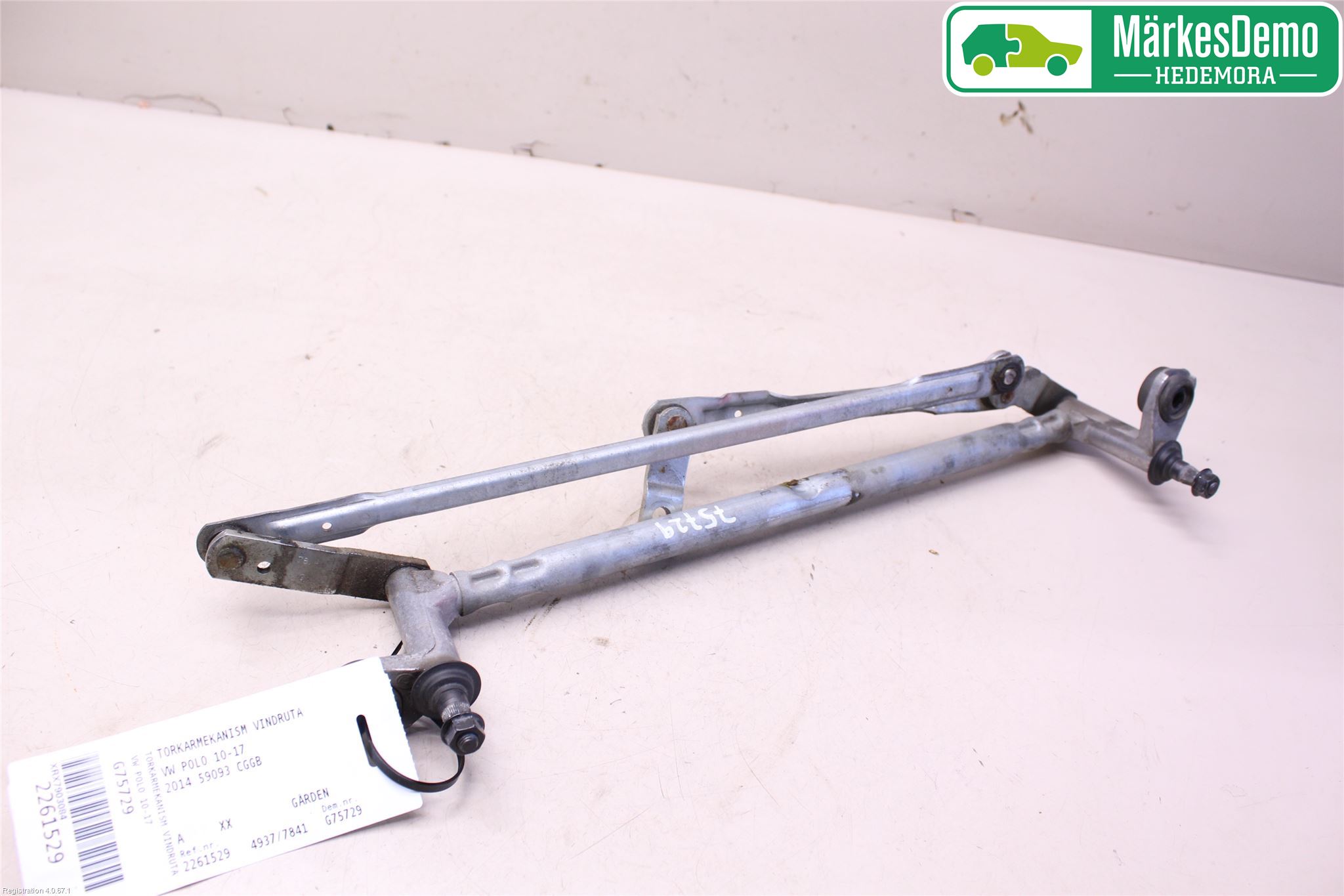 Volkswagen VW POLO 10-17 Viskeroverføring Frontrute