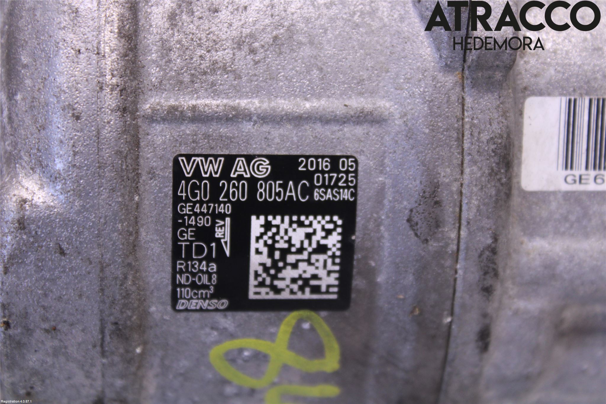 Audi A6/S6 4G 11-18 Varme Ac Kompressor