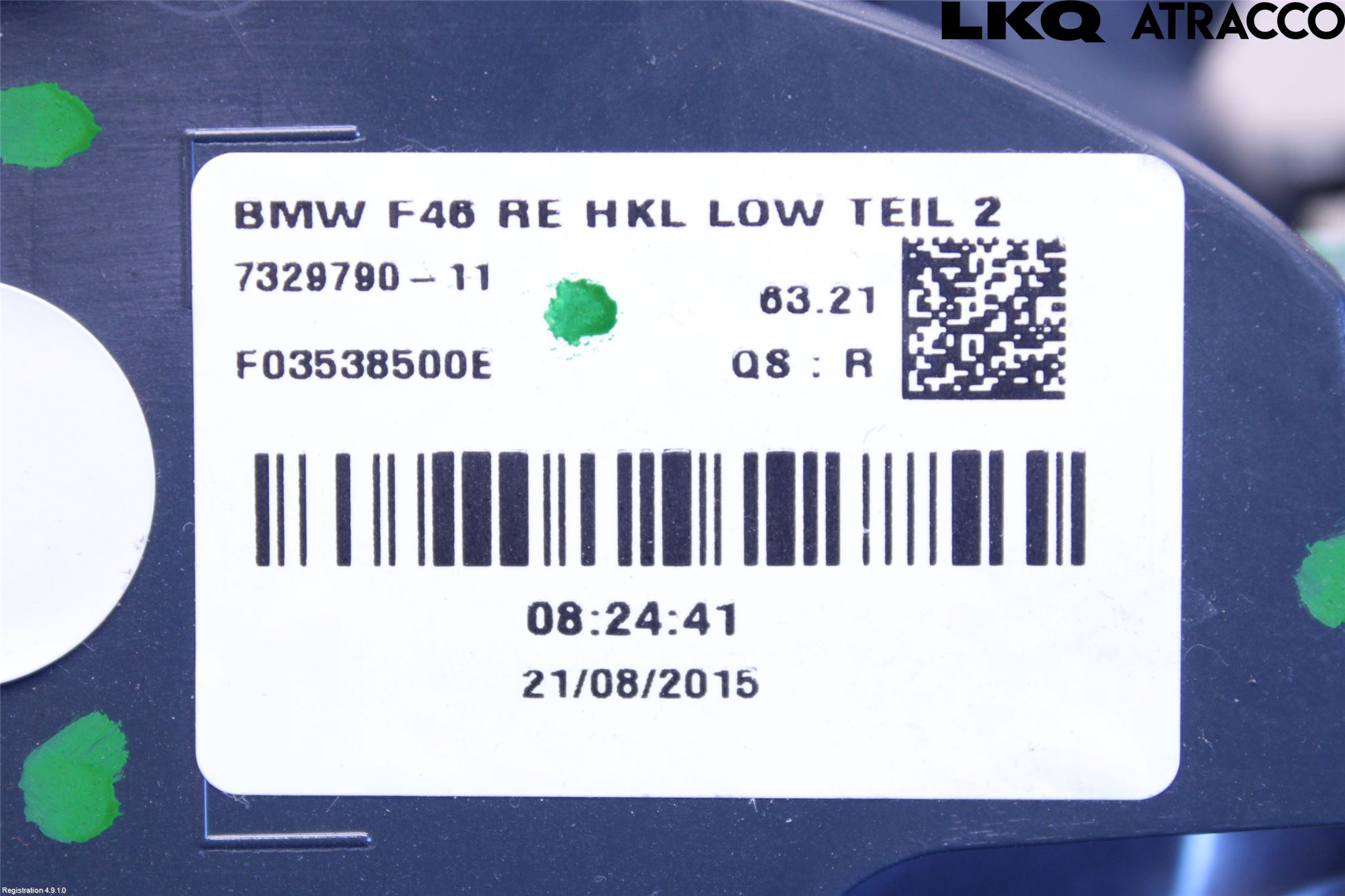 BMW 2 F46 GRAN TOURER 15-22 Baklykt Høyre  På Luke(Indre)