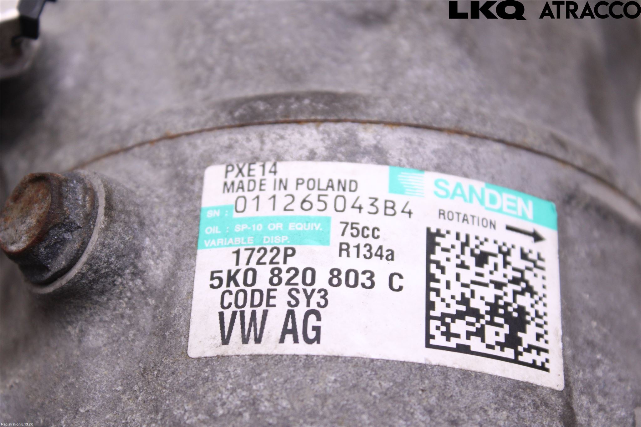Audi A1/S1 11-18 Varme Ac Kompressor