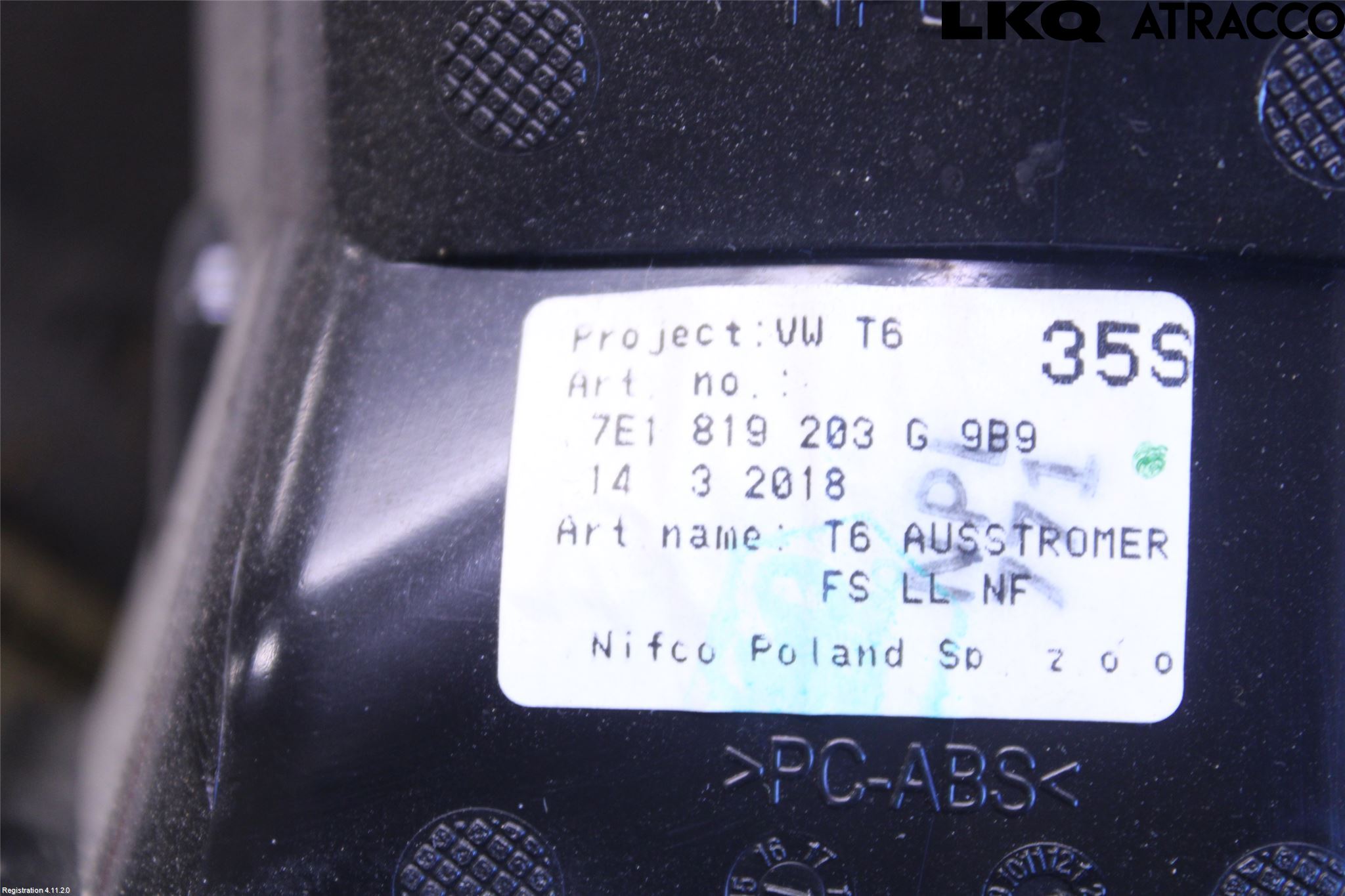 Volkswagen VW TRANSP/CARAVELLE (T6) 16-22 Dashbord Kanal - Dyse
