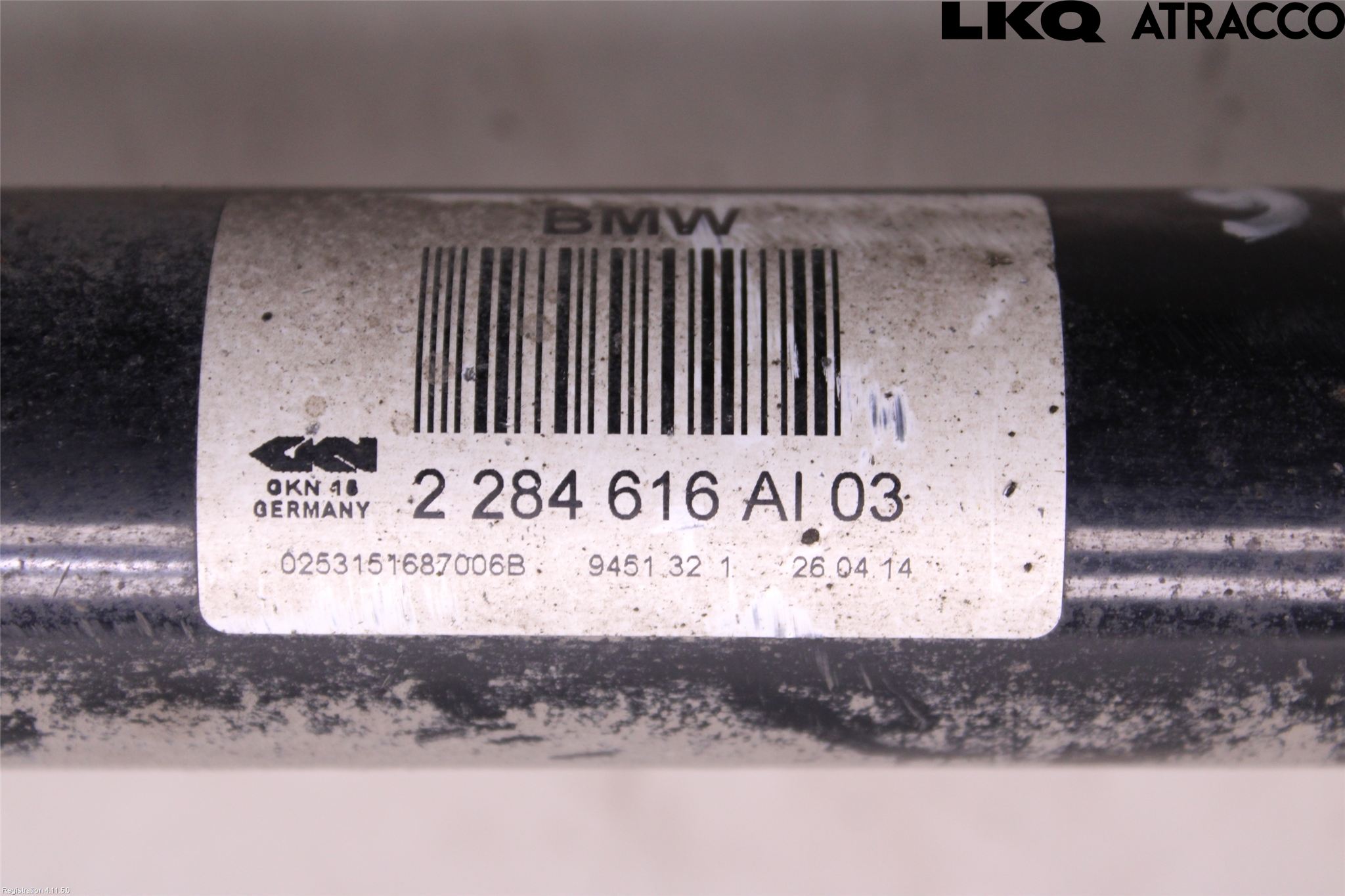 BMW 3 F30/F31/F80 12-19 Drivaksel Bak Kompl Høyre