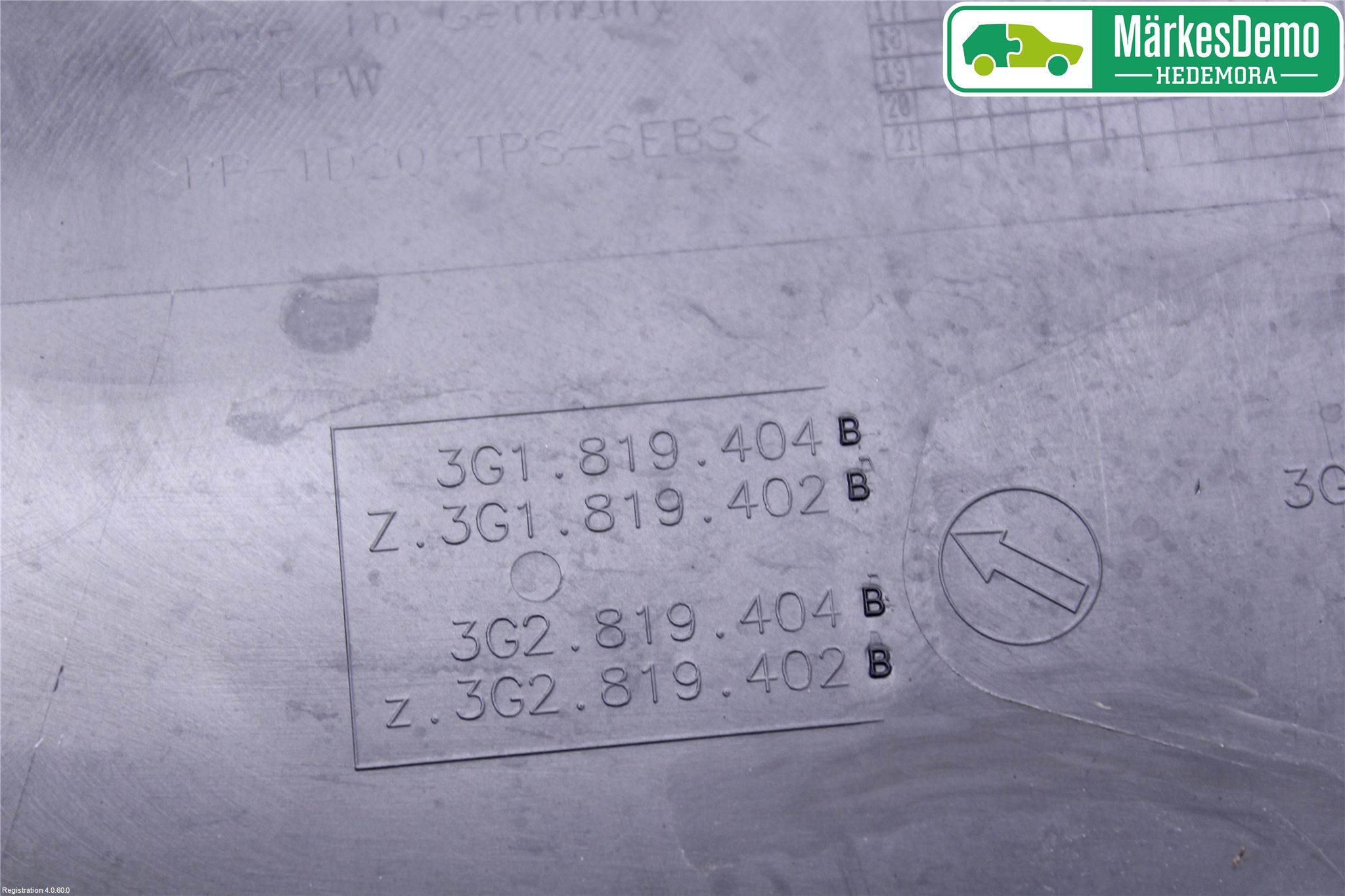 Volkswagen VW PASSAT 15-19 Visker Deksel-Grill-Under Frr