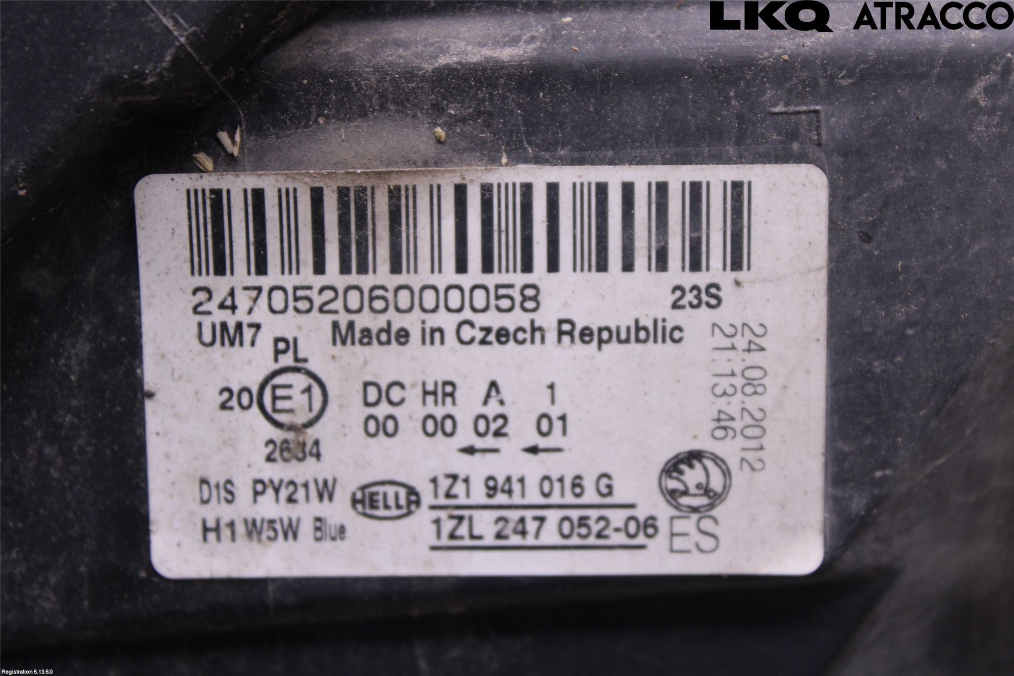 Skoda OCTAVIA (1Z) 05-13 Frontlykt Høyre