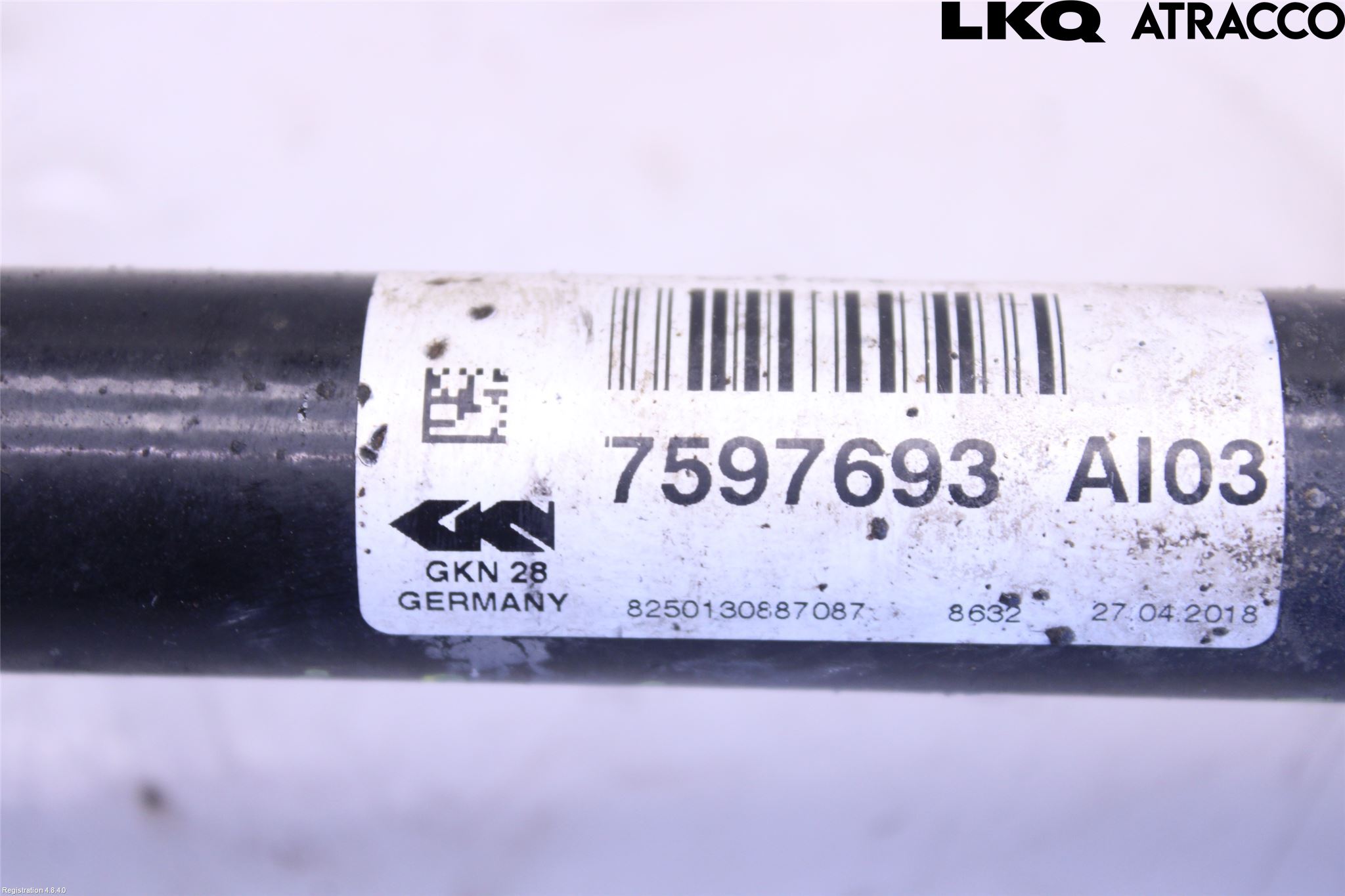 BMW 3 F30/F31/F80 12-19 Drivaksel Foran Kompl Venstre