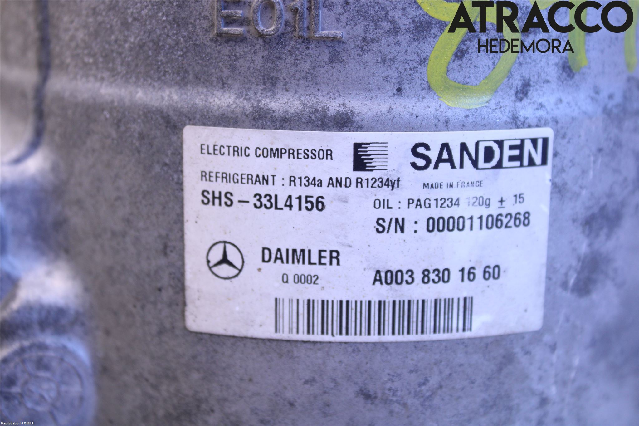Mercedes-Benz MB E-KLASS (W212) 09-16 Varme Ac Kompressor