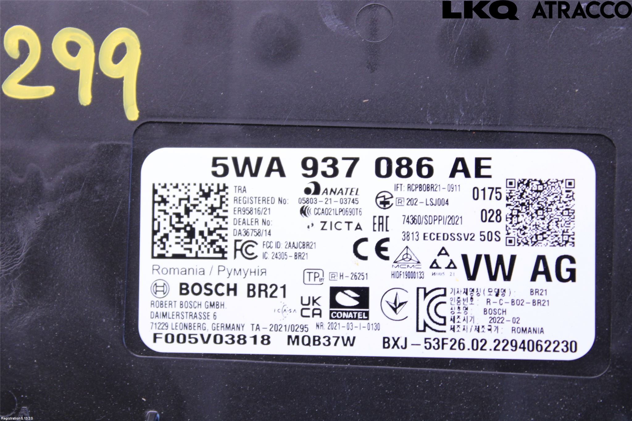 Volkswagen VW GOLF / E-GOLF VIII 20- Styreenhet Klima
