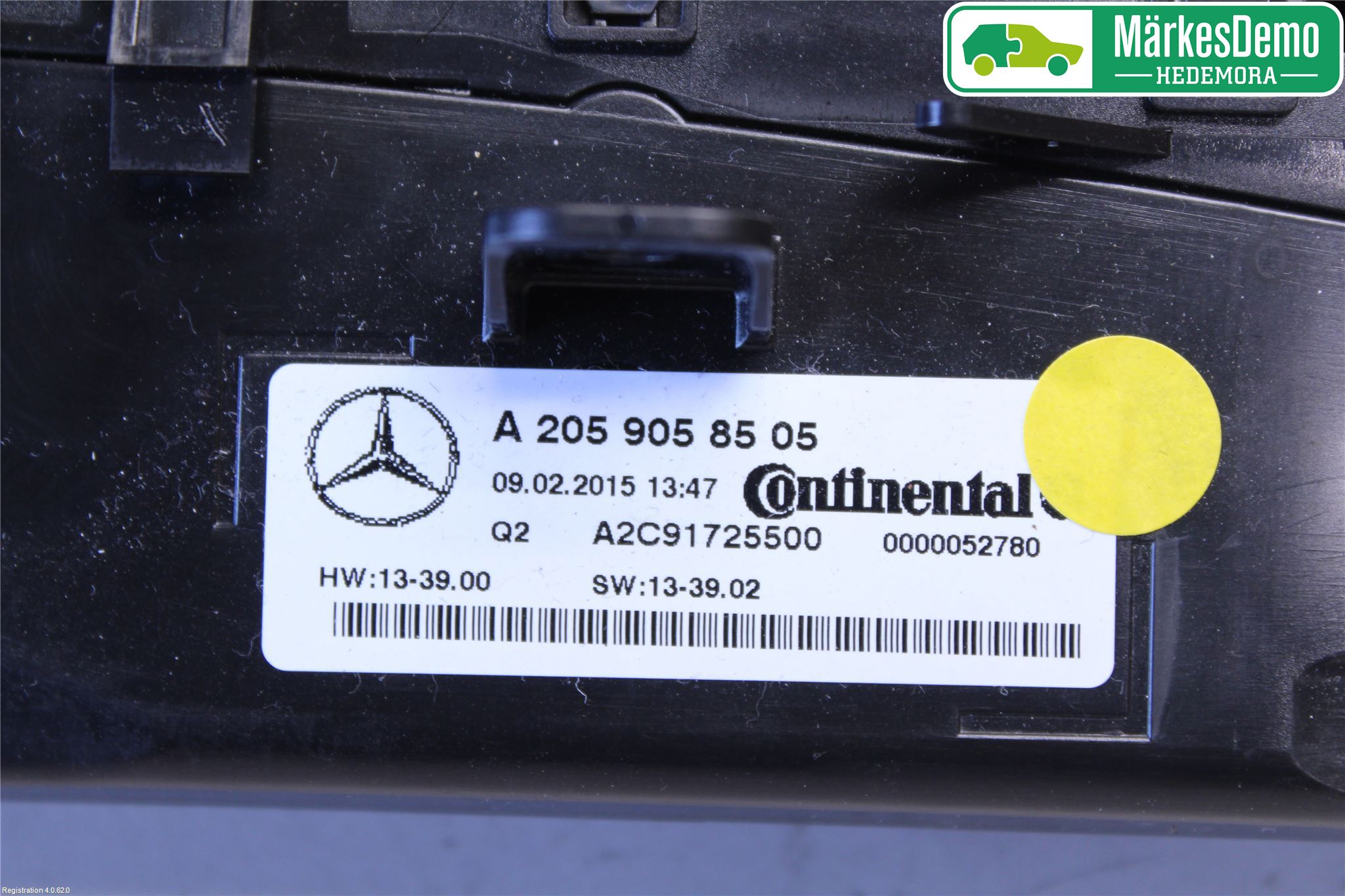 Mercedes-Benz MB C-KLASS (W205) 14-21 Varme Ac Betjening-Display