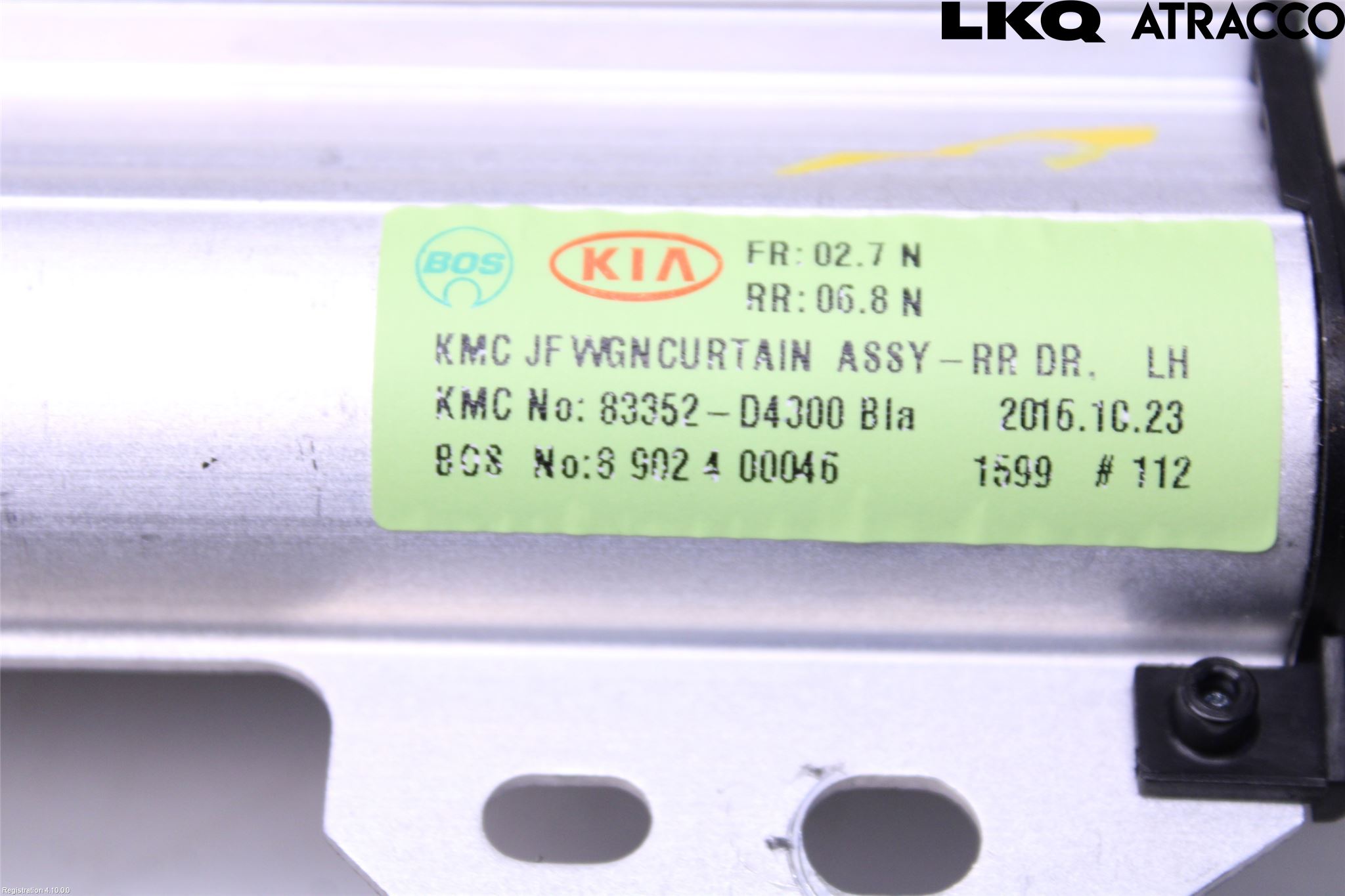 Kia OPTIMA 16-20 Innr Innsyn Beskytelse Stv