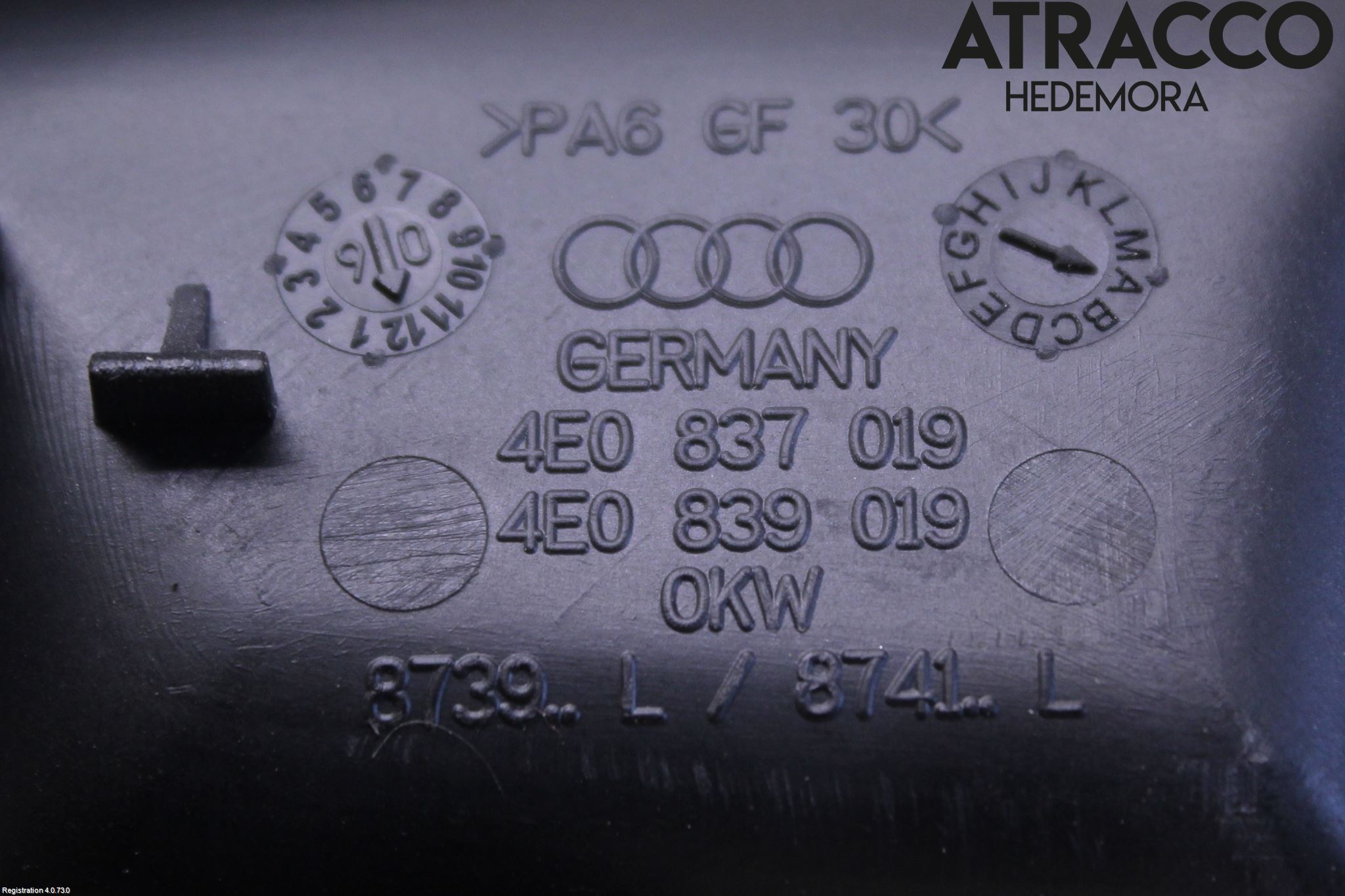 Audi A8/S8 4E  02-09 Innr Dørhandtak V Indre