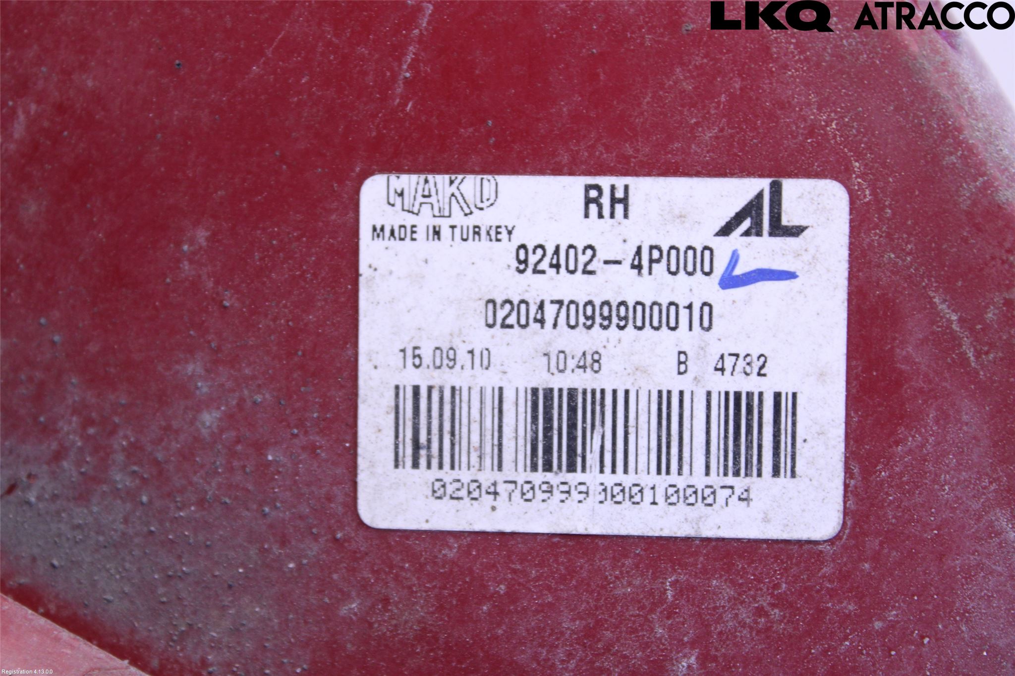 Hyundai i20 PB 09-14 Baklykt Høyre