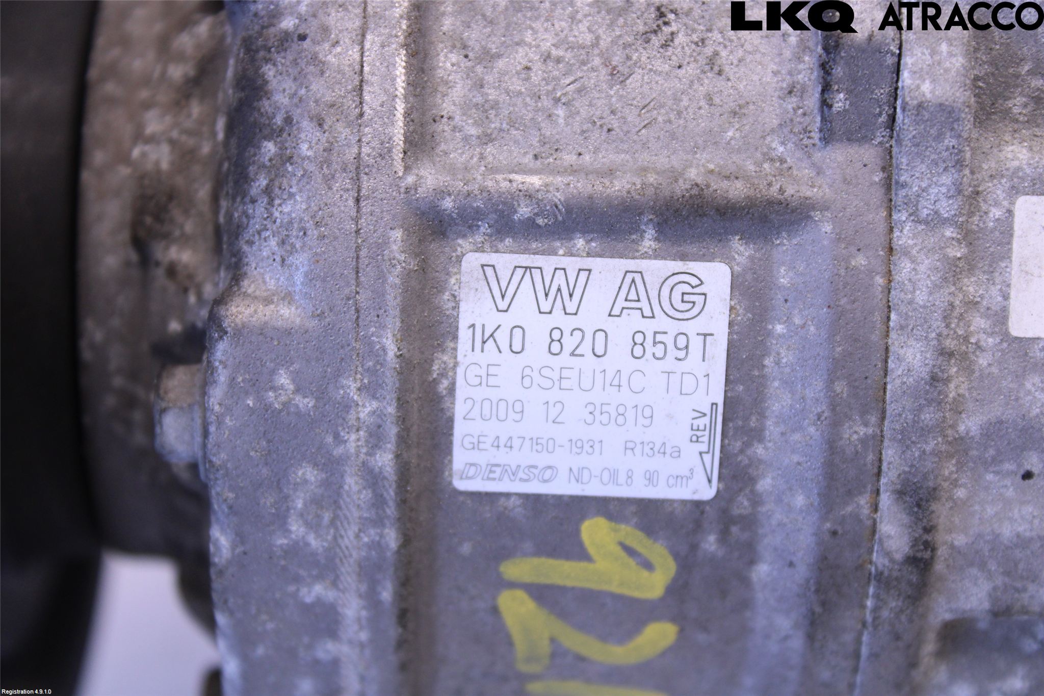 Volkswagen VW GOLF VI 09-13 Varme Ac Kompressor