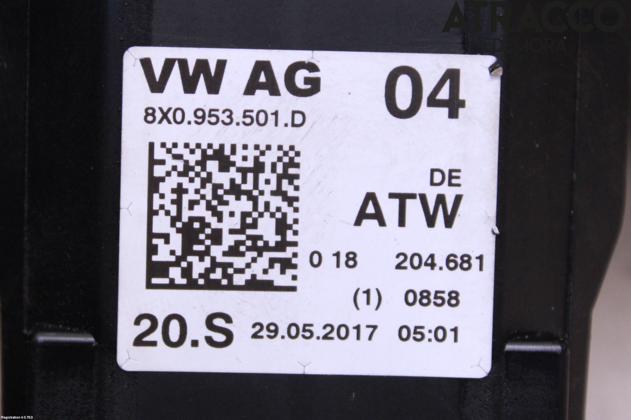 Audi Q3 8U 12-18 Bryter Ratt Kombi H Og V