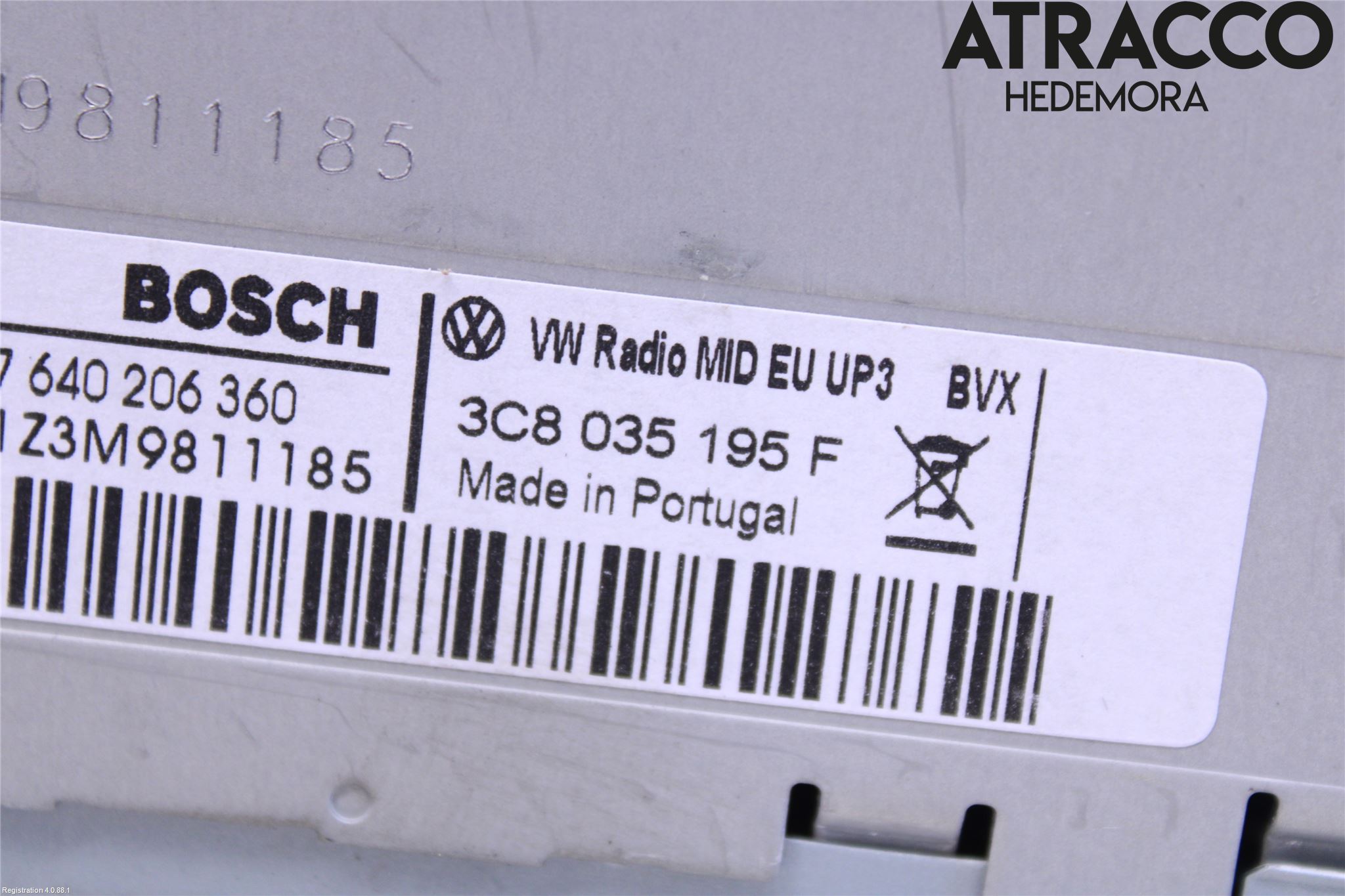 Volkswagen VW EOS  11- Stereo Radio Med Cd
