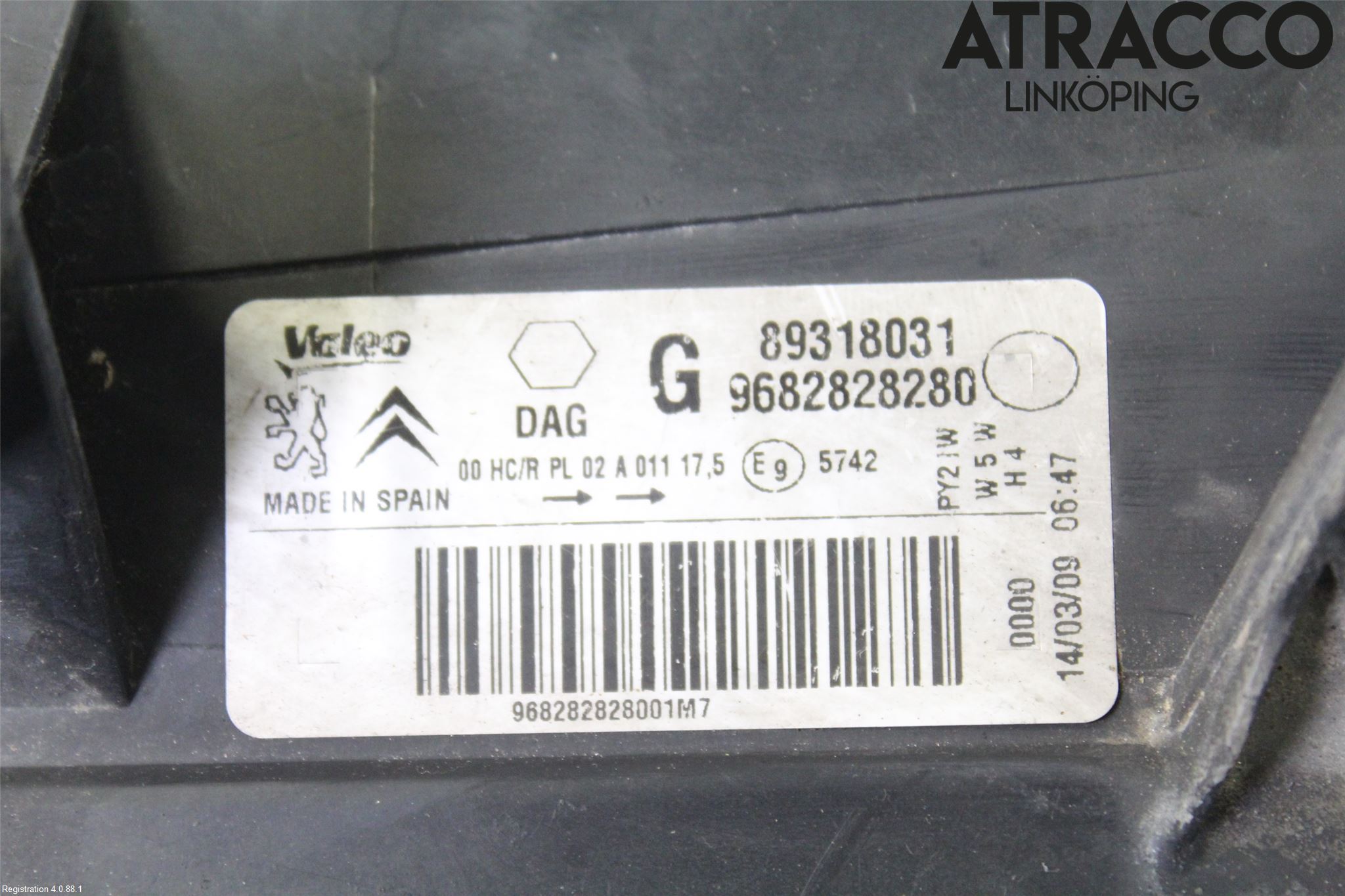 Citroen BERLINGO 08-18 Frontlykt Venstre