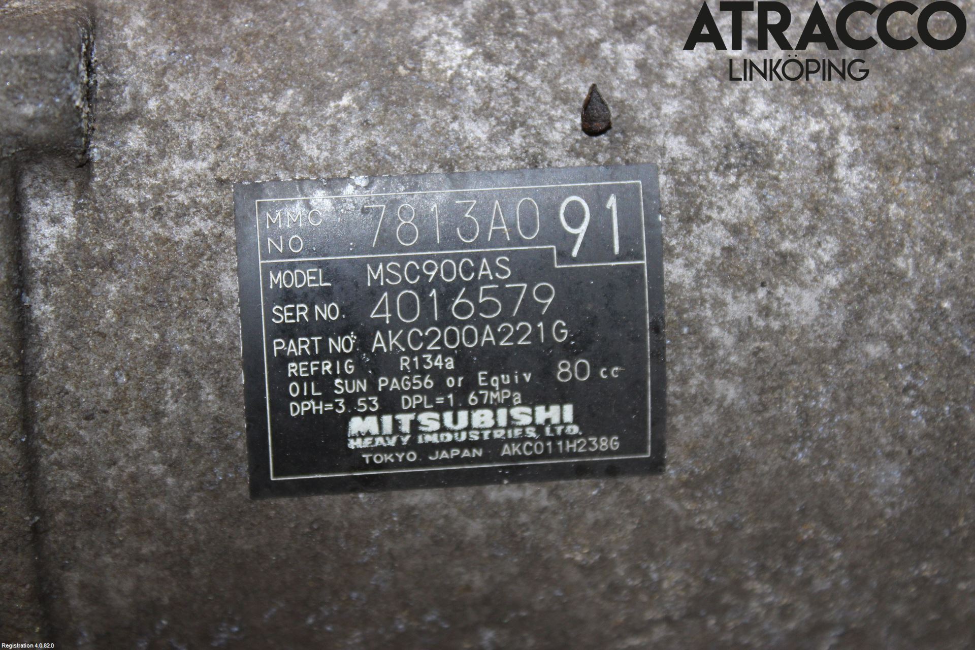 Mitsubishi OUTLANDER 07-12 Varme Ac Kompressor