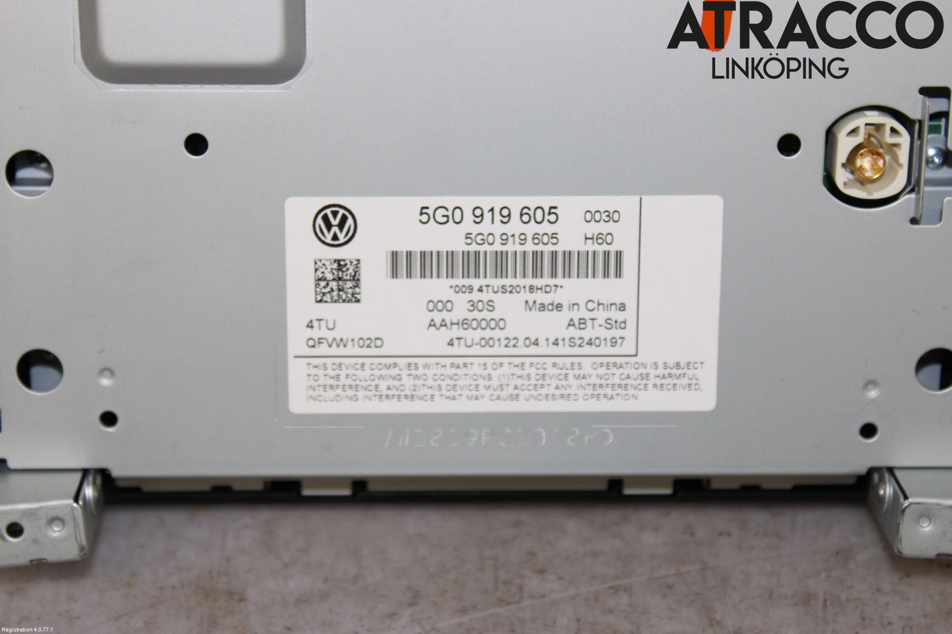 Volkswagen VW GOLF / E-GOLF VII 13-20 Multifunktionsdisplay