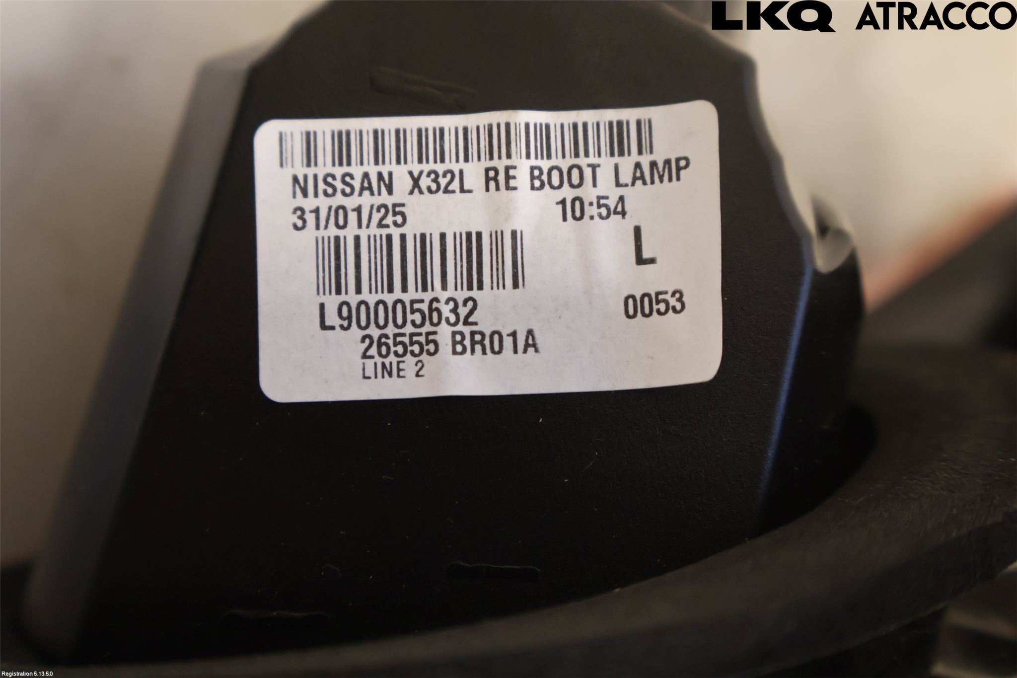 Nissan QASHQAI+2  10-14 Baklykt Venstre  På Luke(Indre
