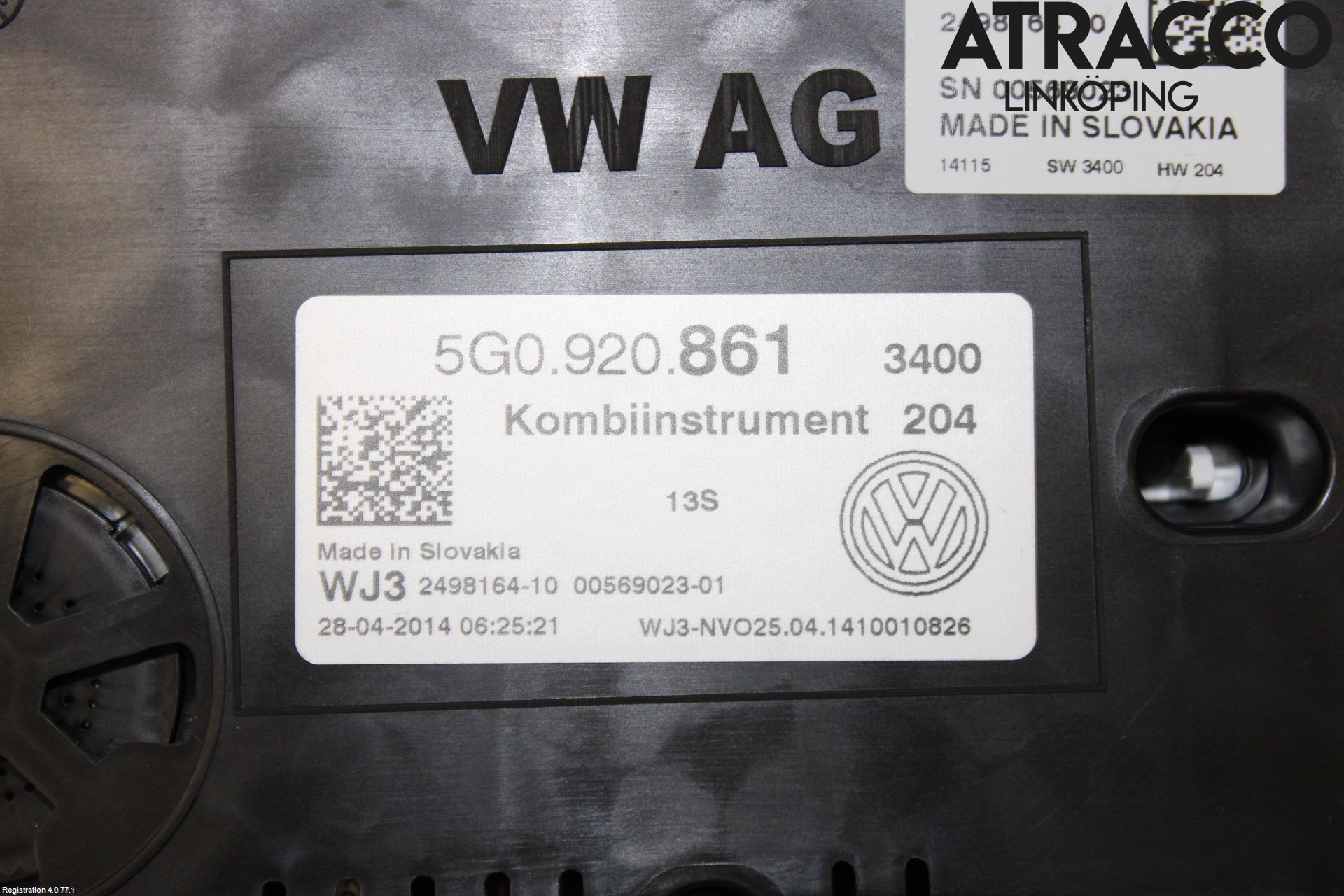 Volkswagen VW GOLF / E-GOLF VII 13-20 Instr Kombinert