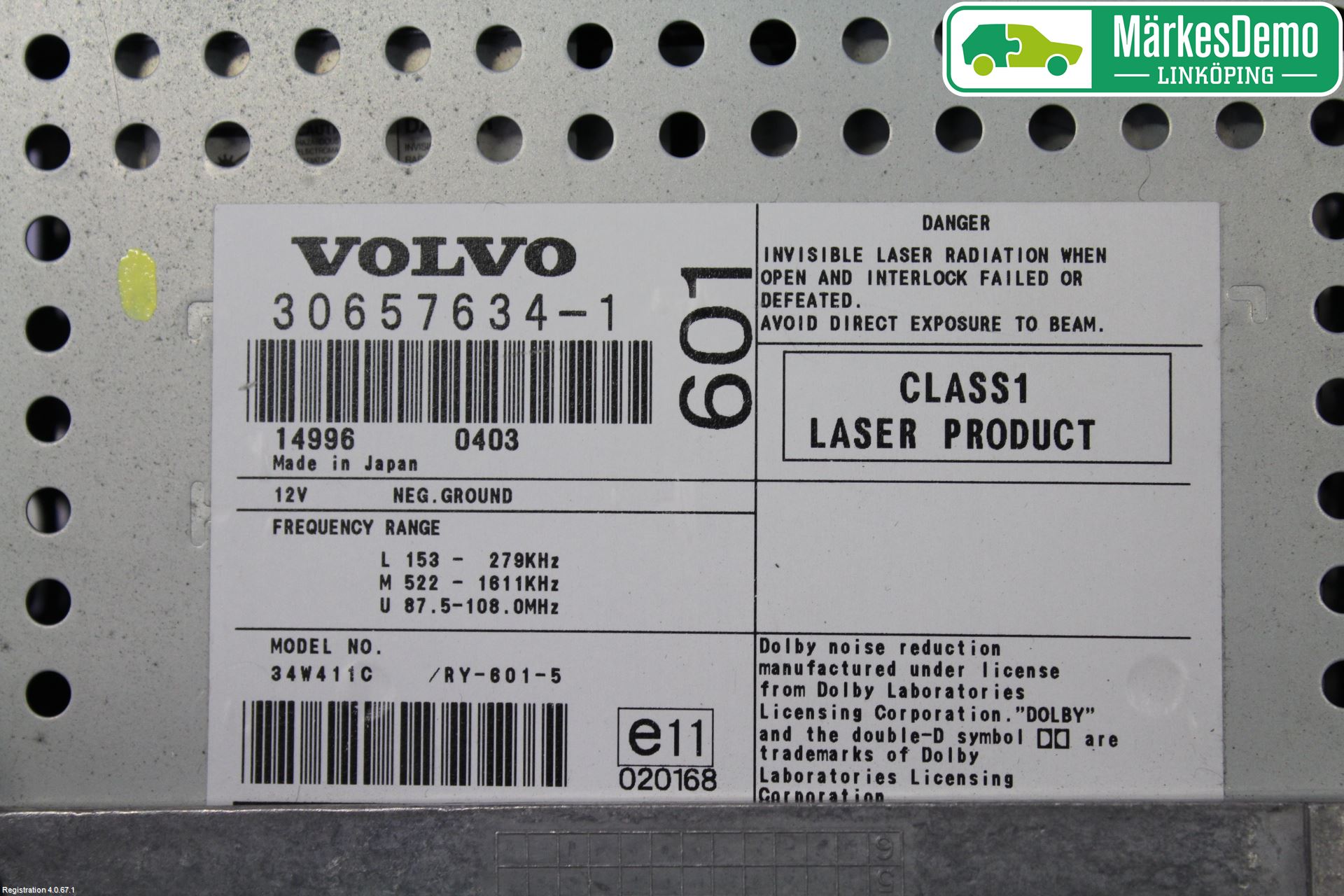 Volvo S80 04-06 Stereo Radio Med Cd