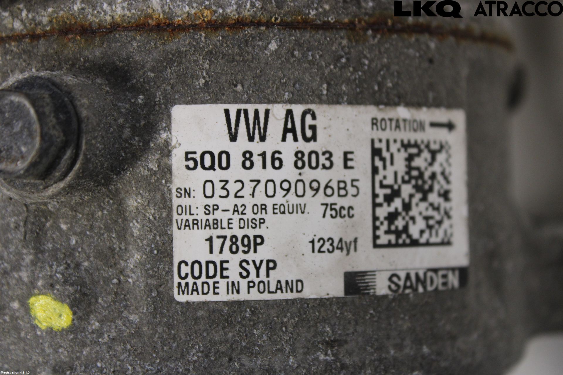 Skoda RAPID Varme Ac Kompressor