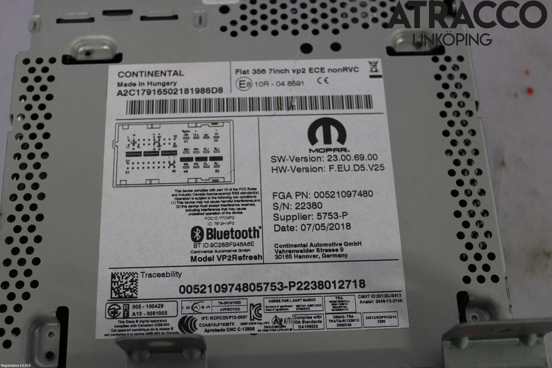 Fiat TIPO/CROSS 16- Stereo Radio Med Cd
