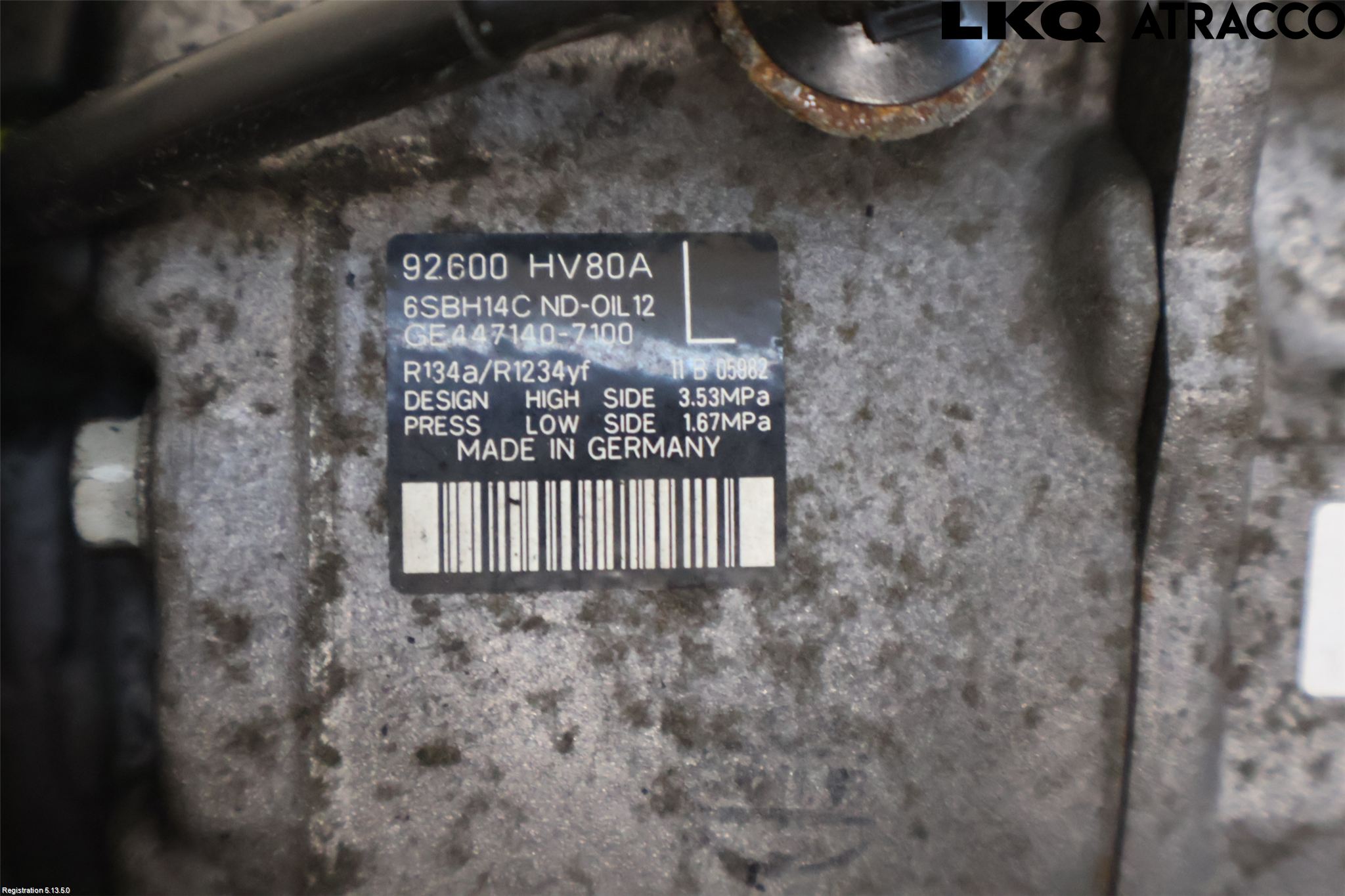 Nissan QASHQAI 17-21 Varme Ac Kompressor