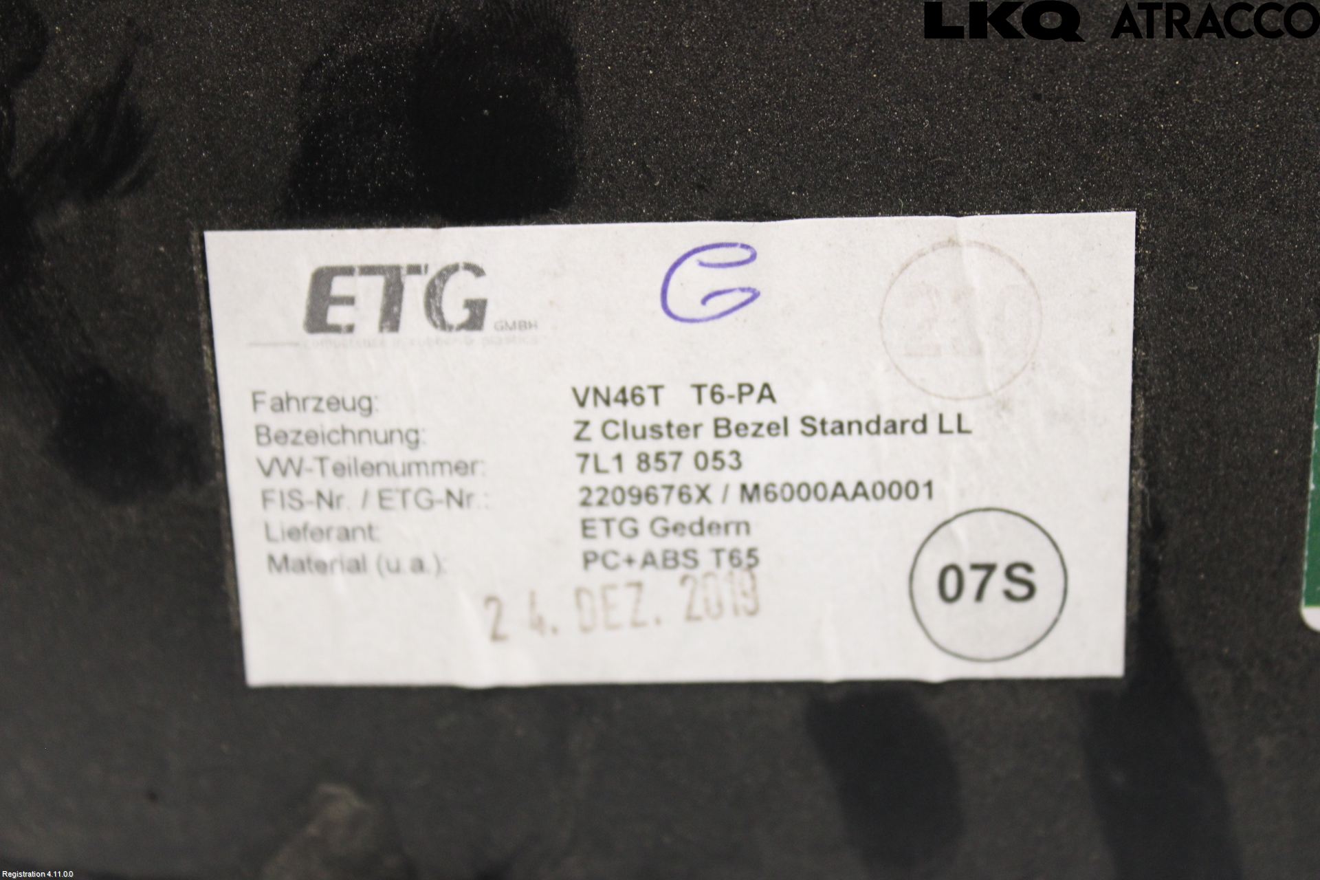 Volkswagen VW TRANSP/CARAVELLE (T6) 16-22 Instrument Ramme