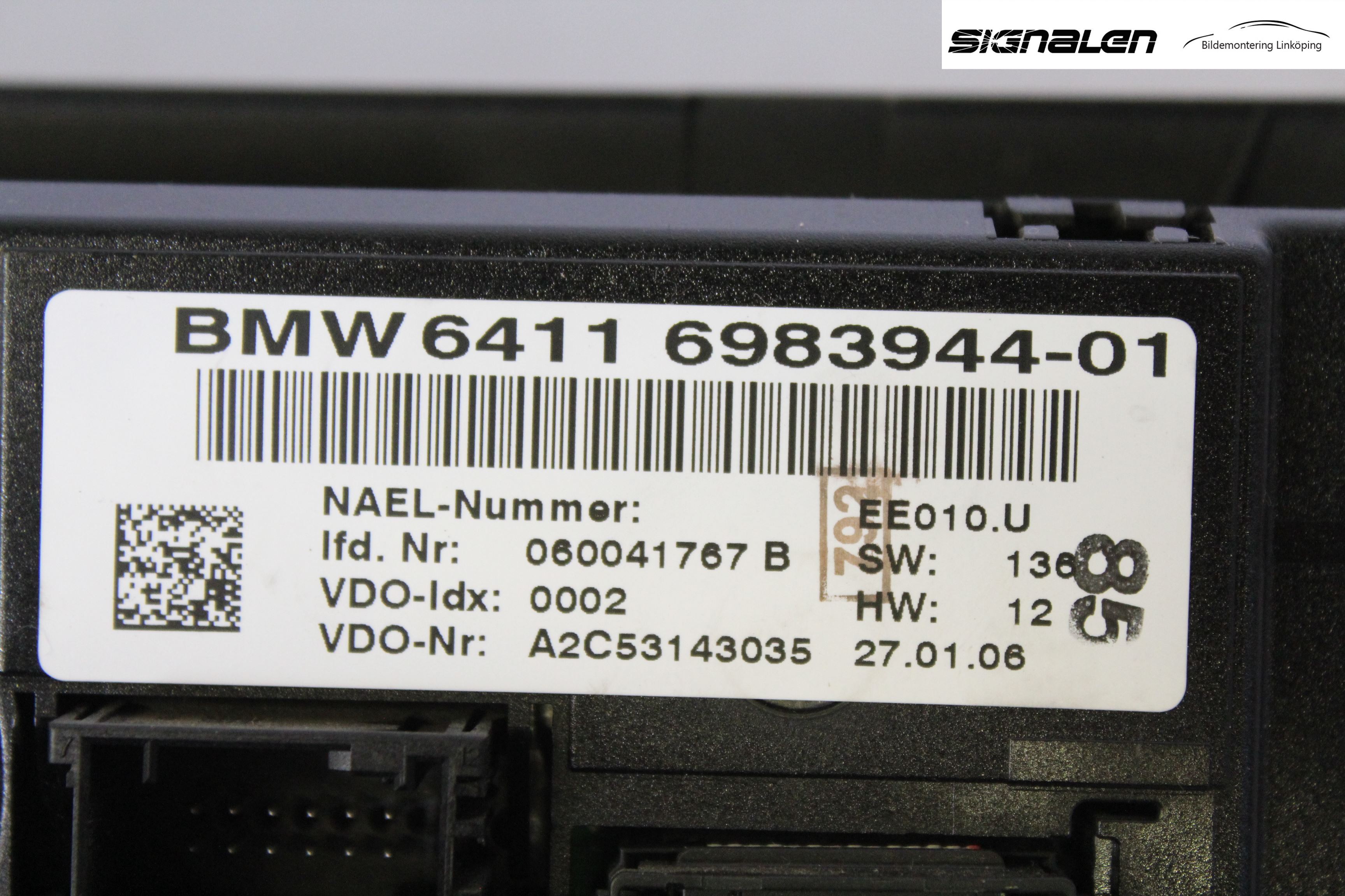 BMW 3 E90/91 SED/TOU 05-12 Varme Ac Betjening-Display