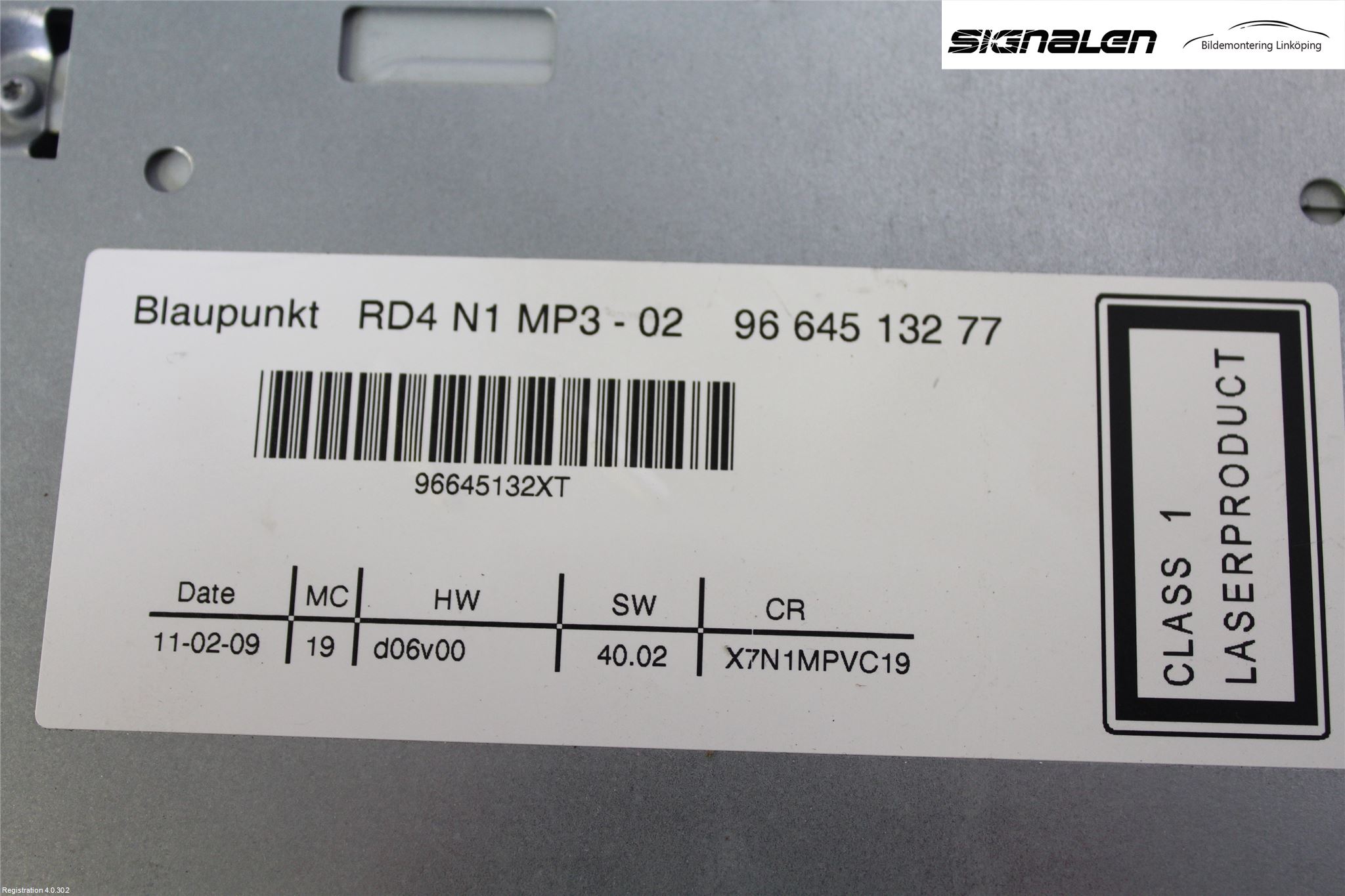 Citroen BERLINGO 08-18 Stereo Radio Med Cd
