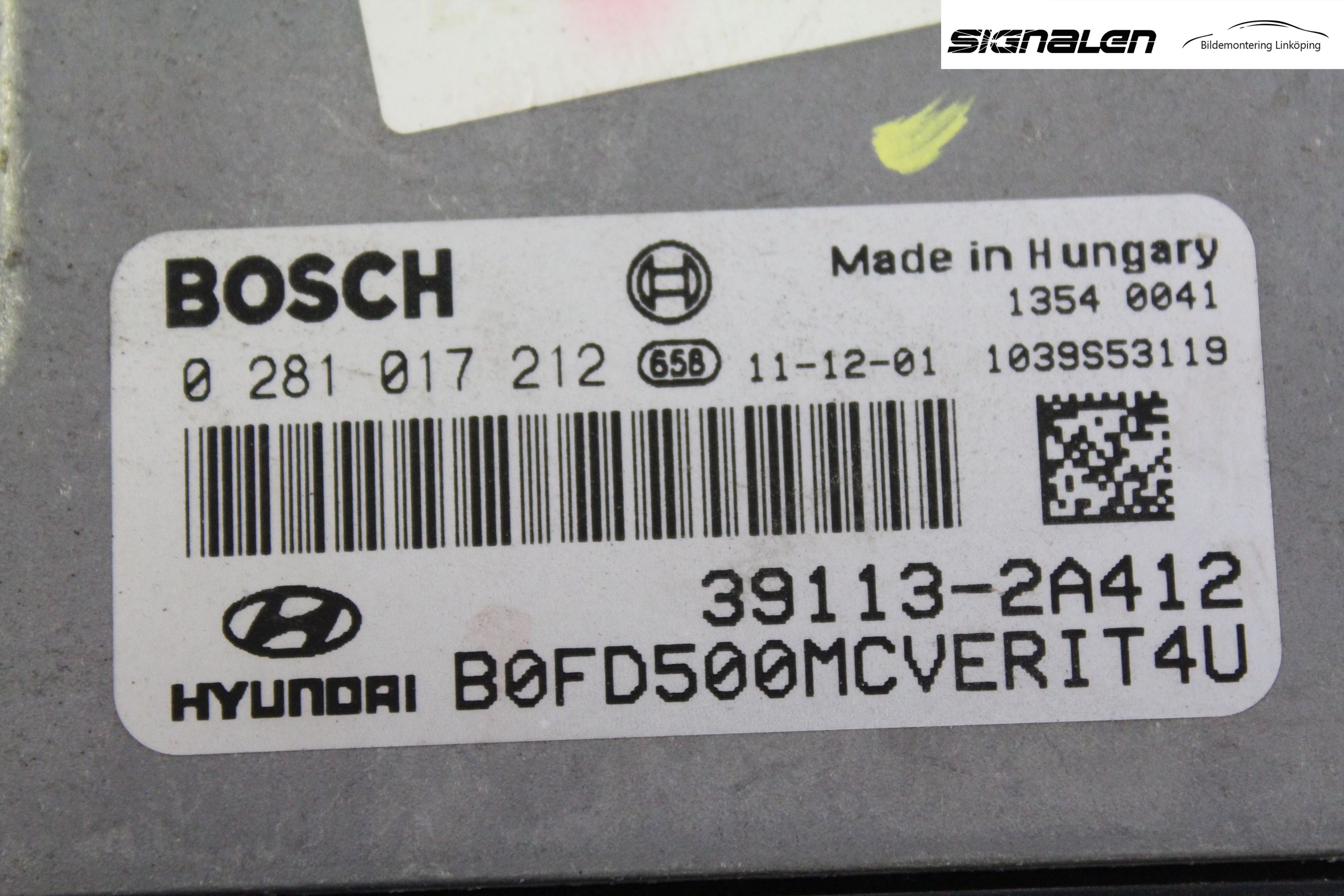 Hyundai i30 FD 07-12 Styreenhet Innsprøytning