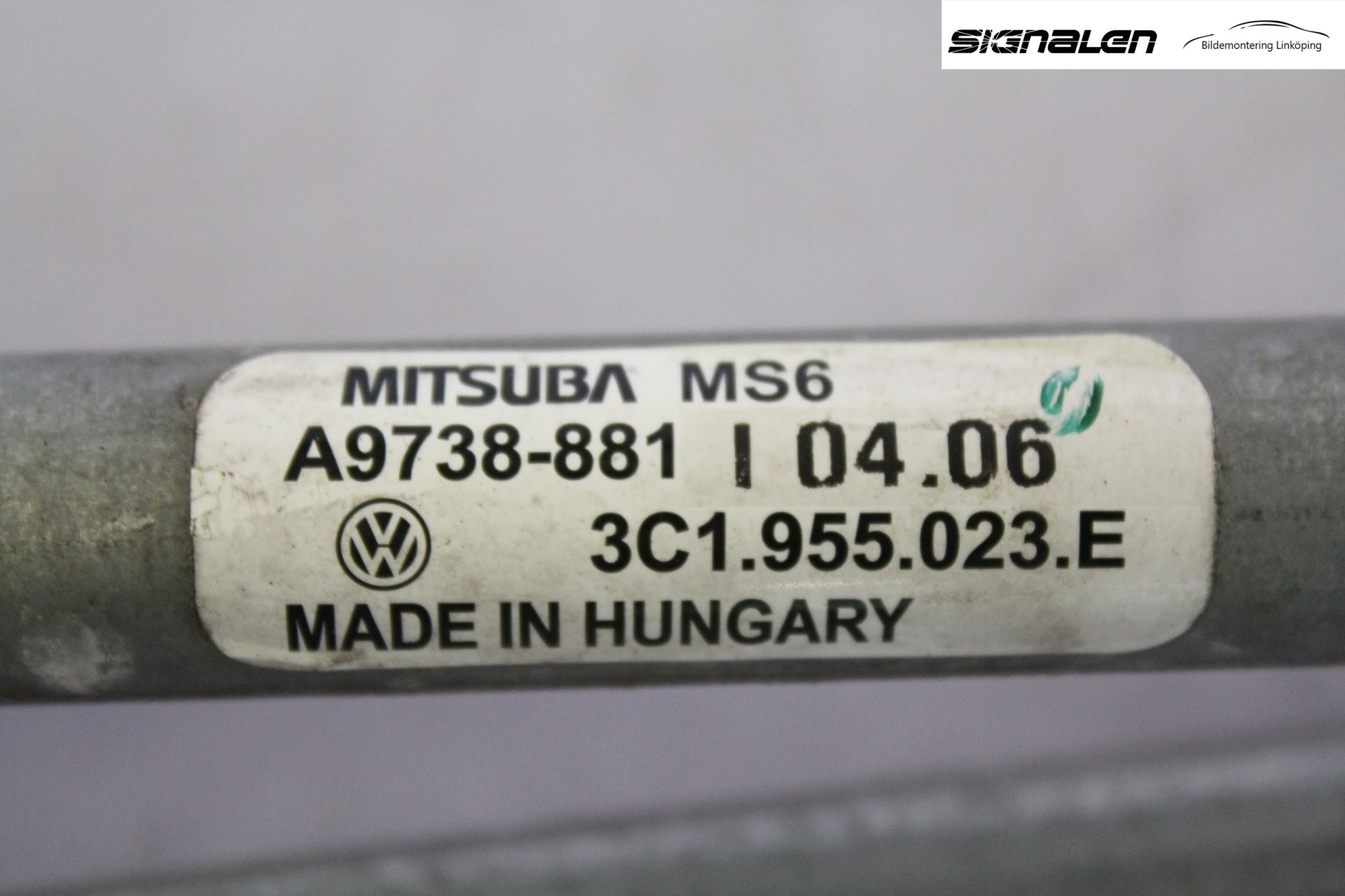 Volkswagen VW PASSAT 05-11 Viskeroverføring Frontrute