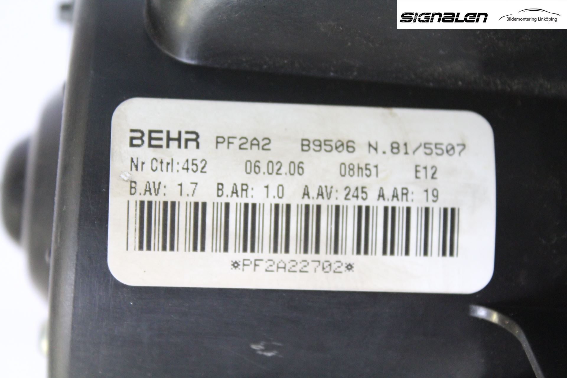 Peugeot 307     05-08 Varmeapparat Viftemotor