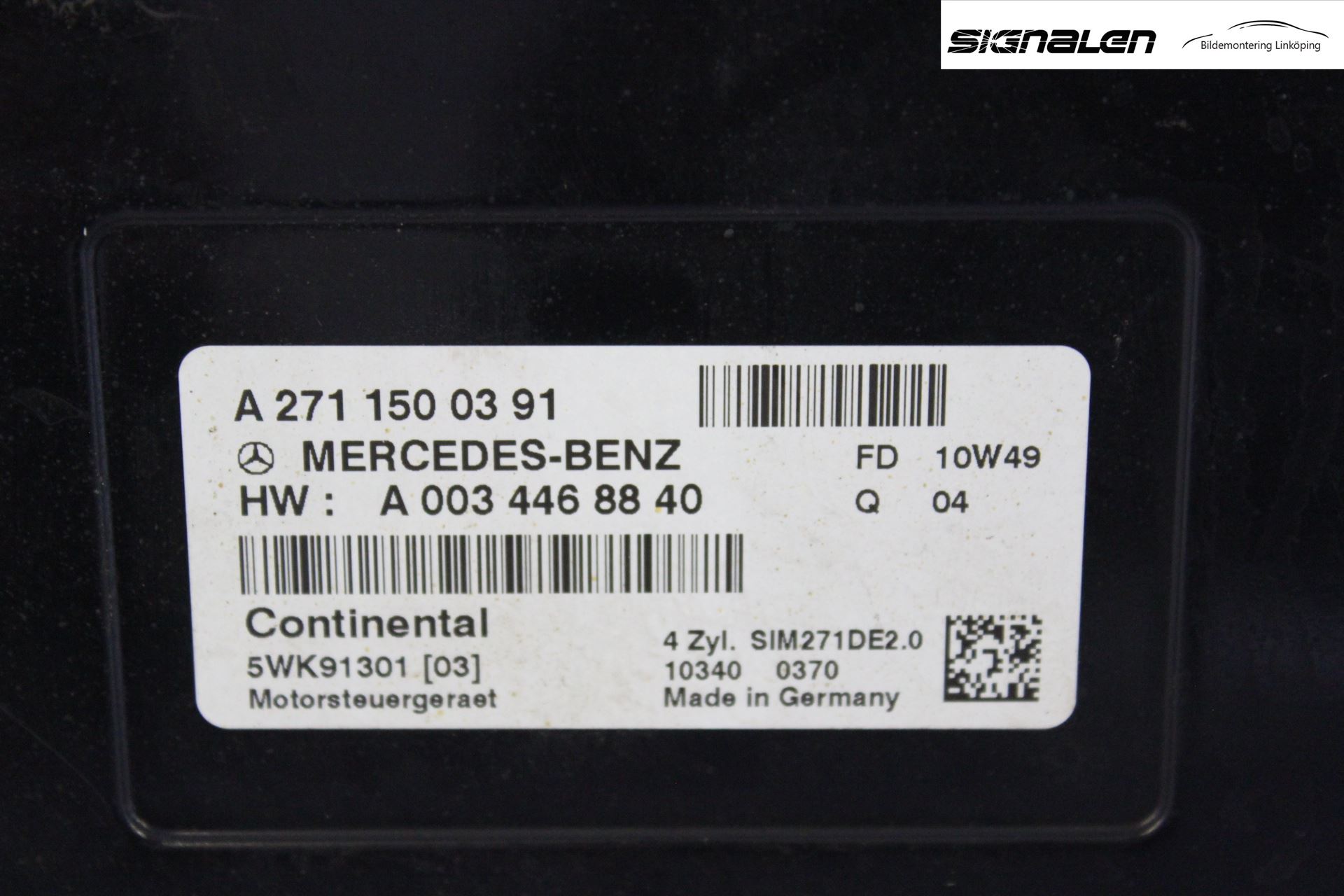 Mercedes-Benz MB C-KLASS (W204) 07-15 Styreenhet Innsprøytning