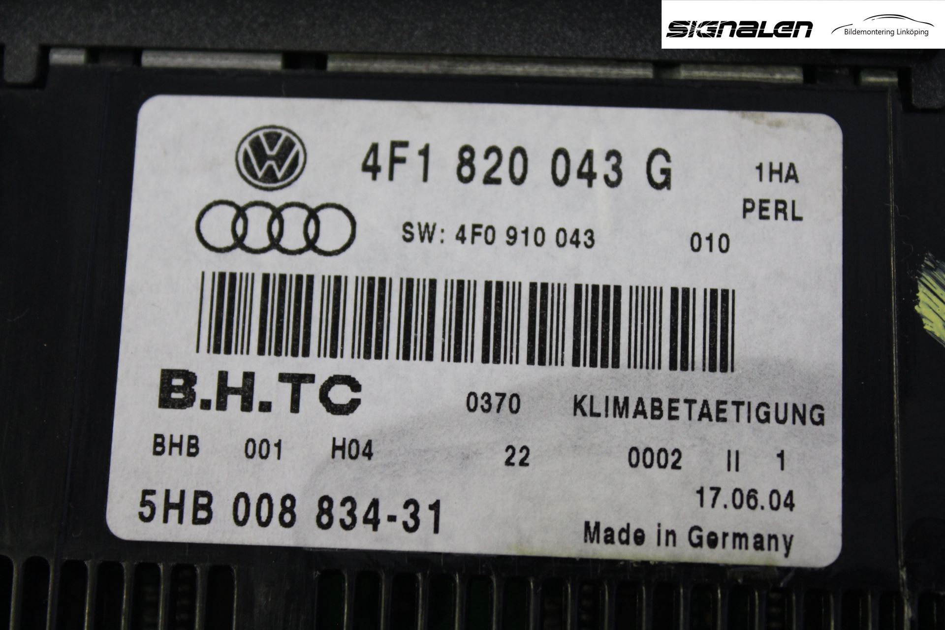 Audi A6/S6     05-11 Varme Ac Betjening-Display