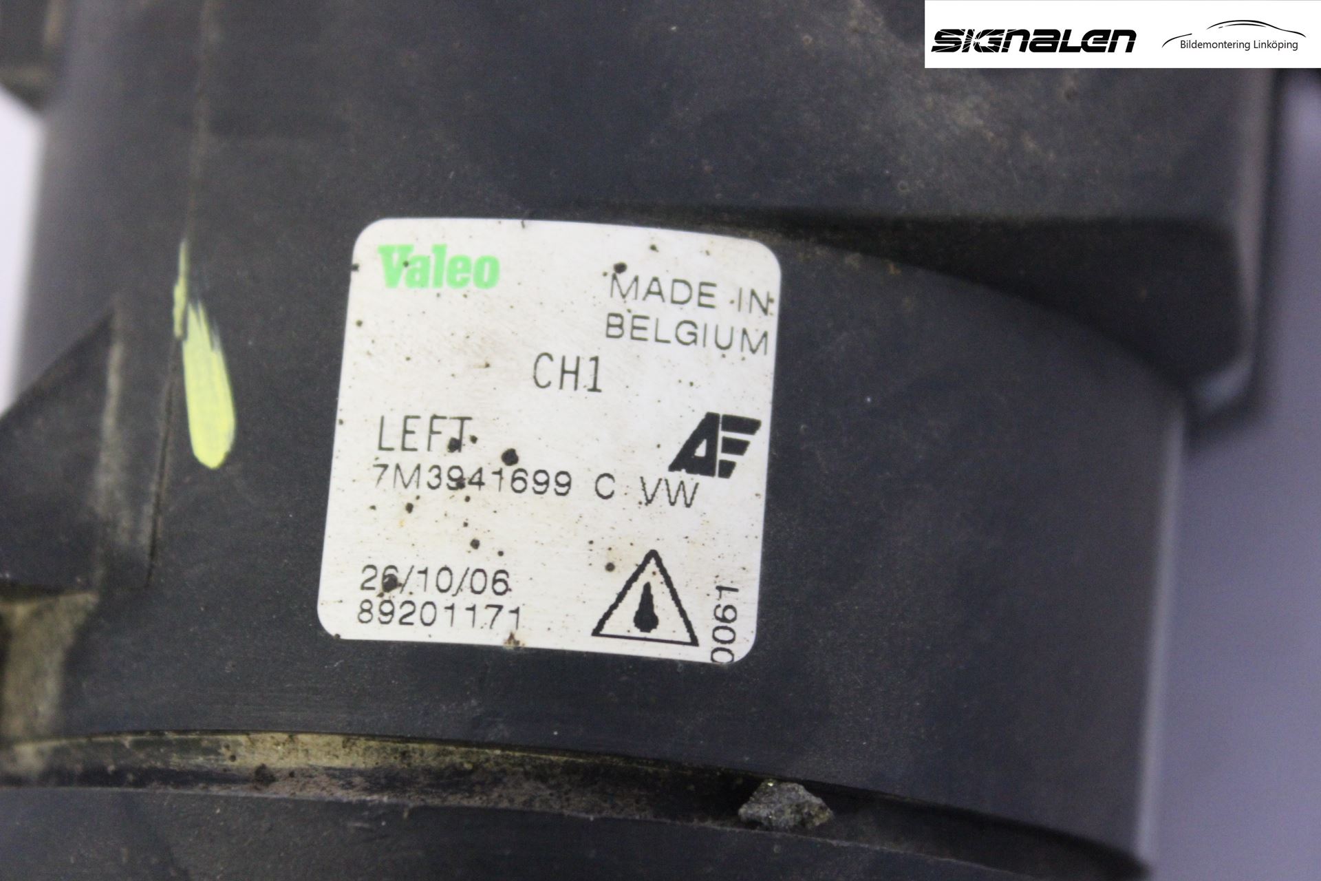 Volkswagen VW SHARAN      01-10 Frontlykt-Kurve-Tåkelys