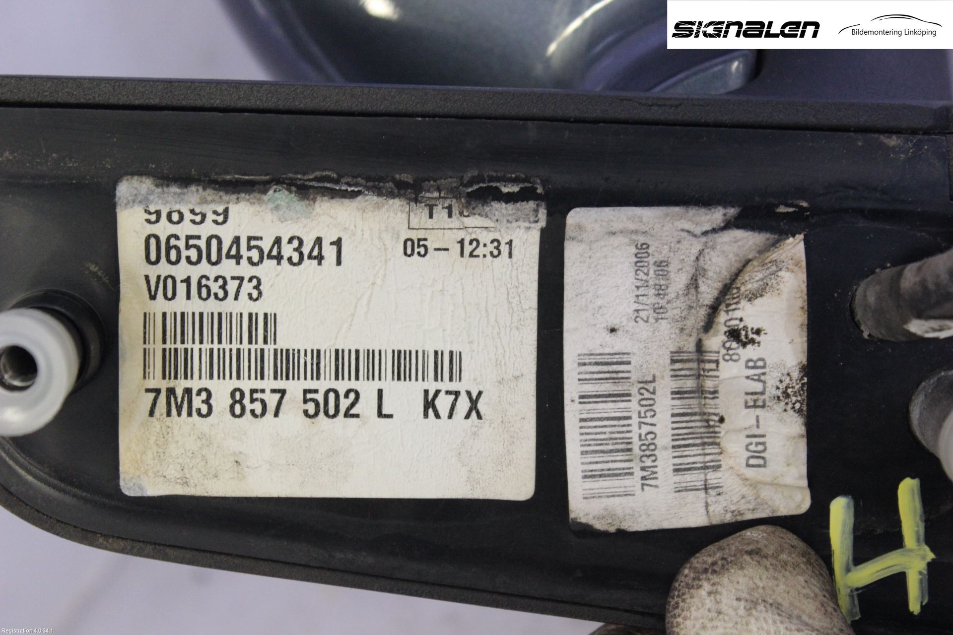 Volkswagen VW SHARAN      01-10 Speil H M-El Justering