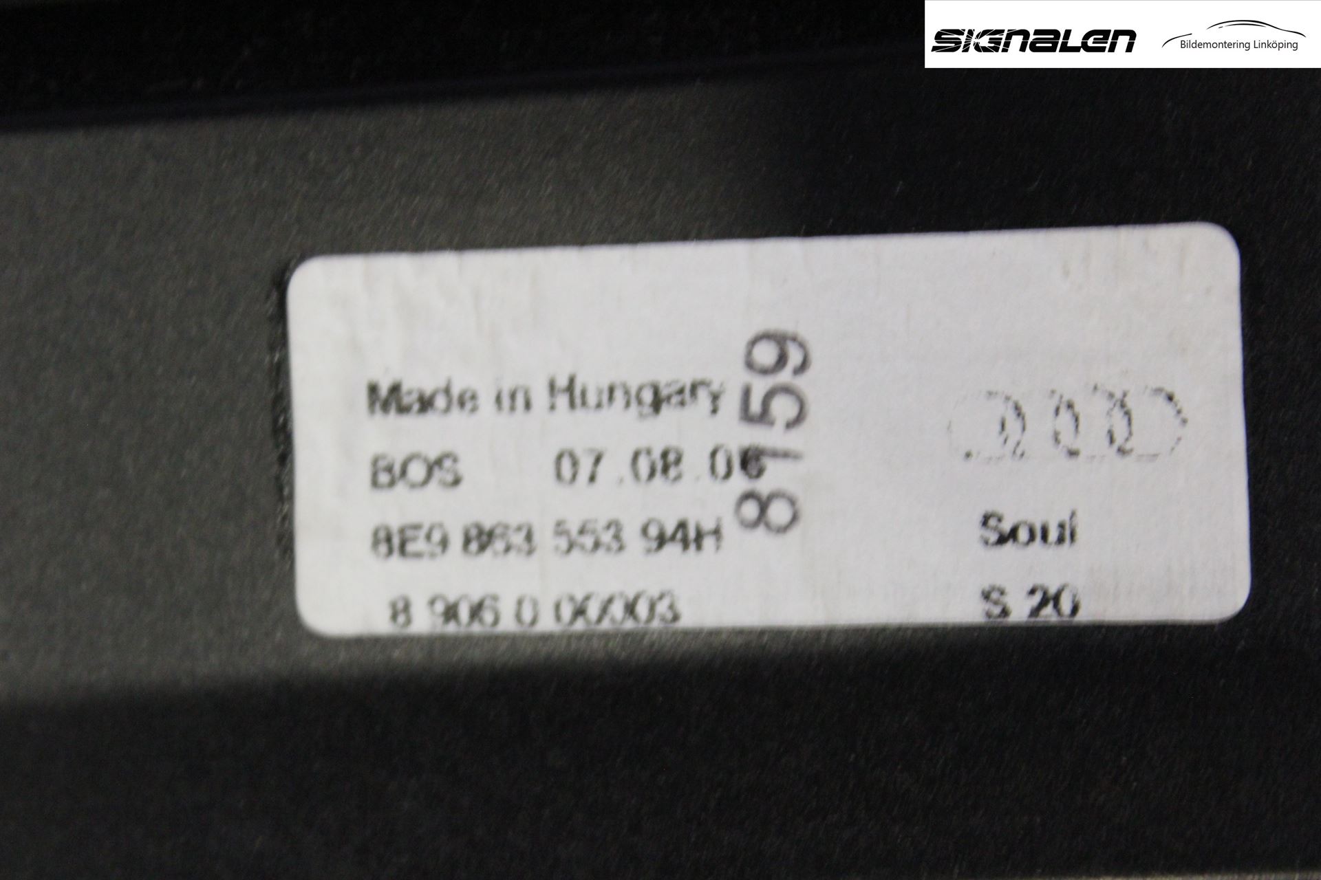 Audi A4/S4 05-07 Innr Innsyn Beskytelse Stv