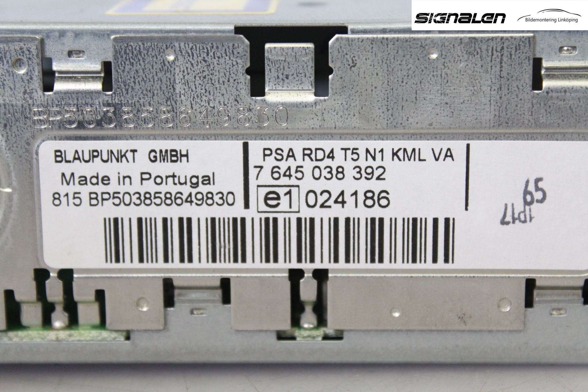 Peugeot 307     05-08 Stereo Radio Med Cd