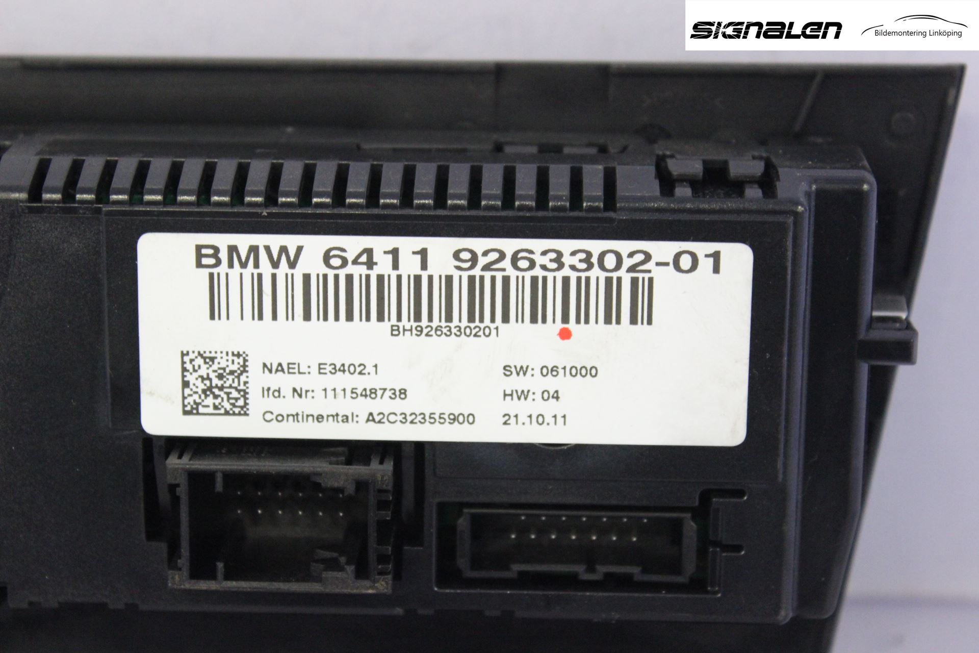 BMW 3 E90/91 SED/TOU 05-12 Varme Ac Betjening-Display