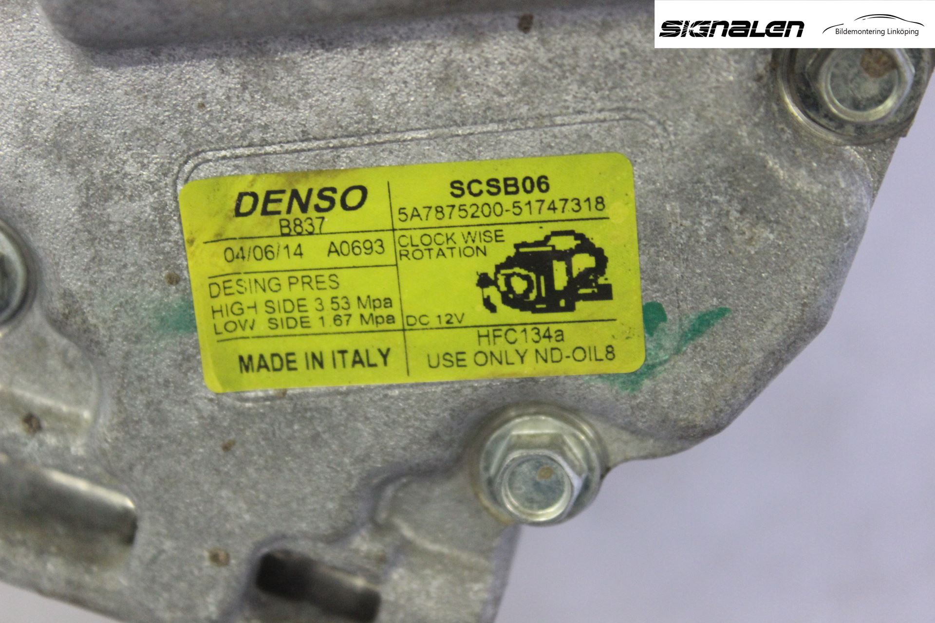 Ford KA 09-16 Varme Ac Kompressor