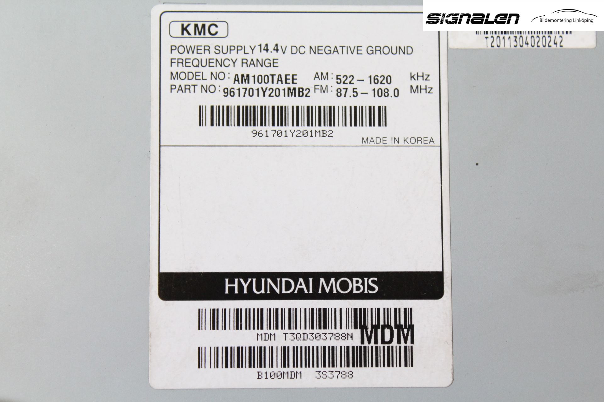 Kia PICANTO 12-17 Stereo Radio Med Cd