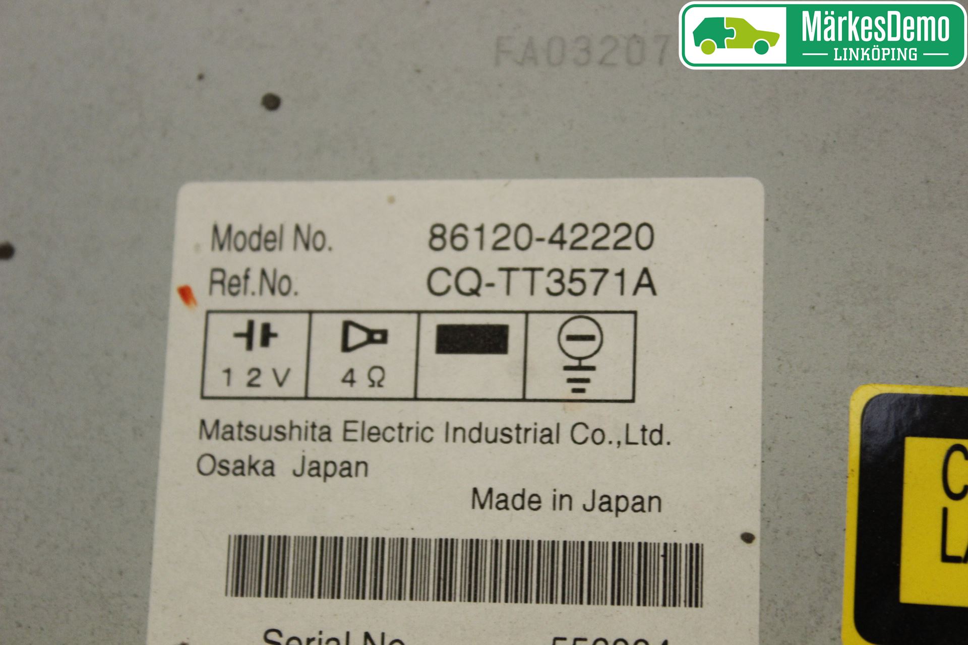Toyota RAV 4 06-12 Stereo Radio Med Cd