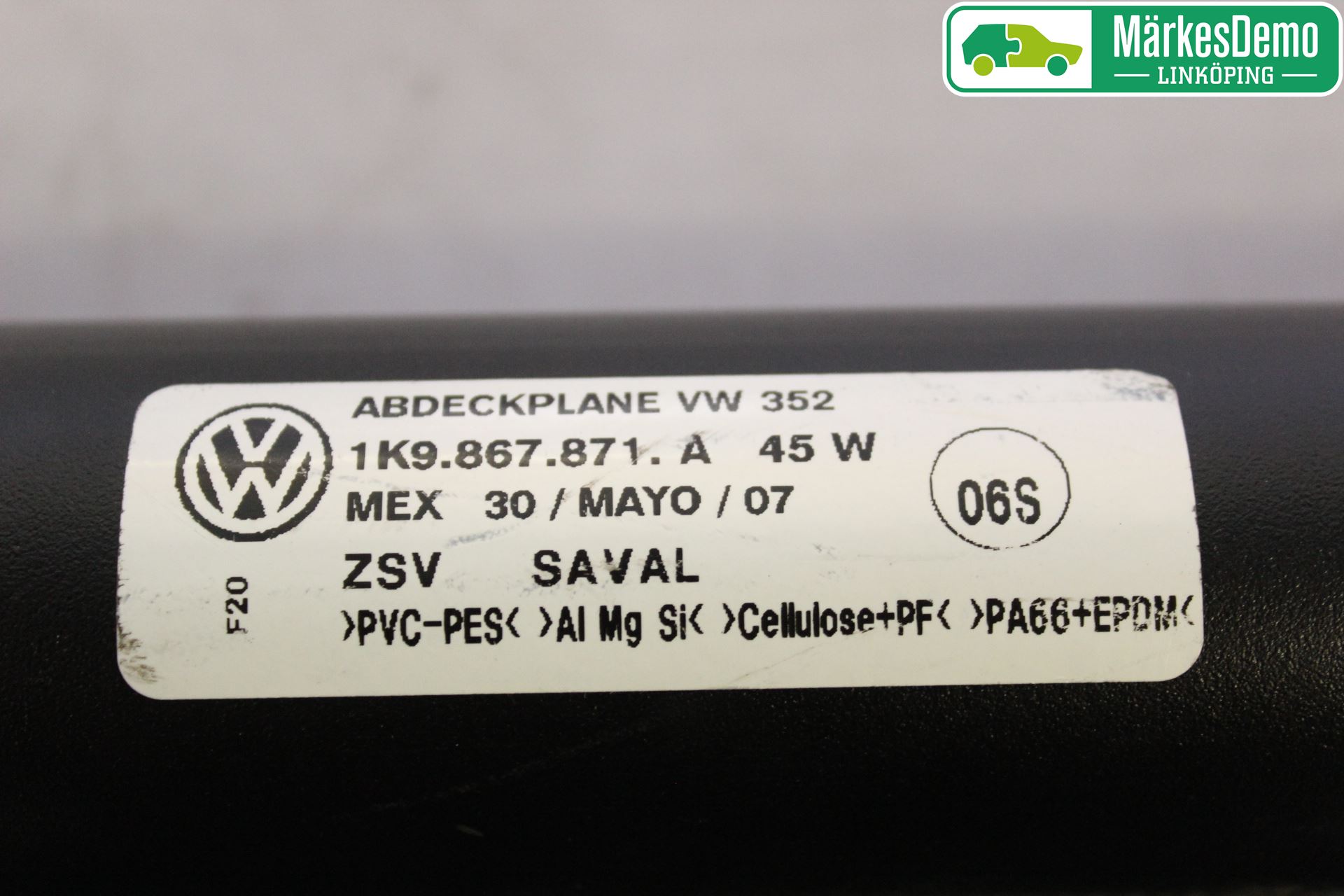 Volkswagen VW GOLF V 04-09 Innr Innsyn Beskytelse Stv