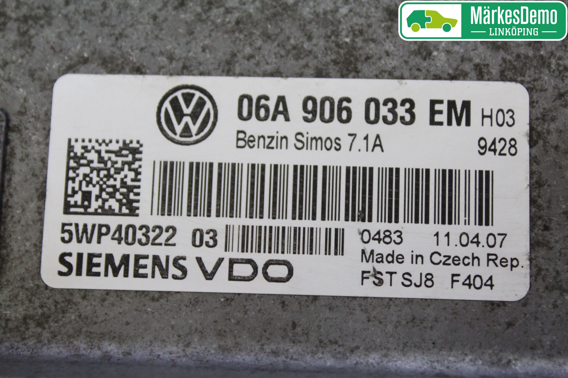 Volkswagen VW GOLF V 04-09 Styreenhet Innsprøytning