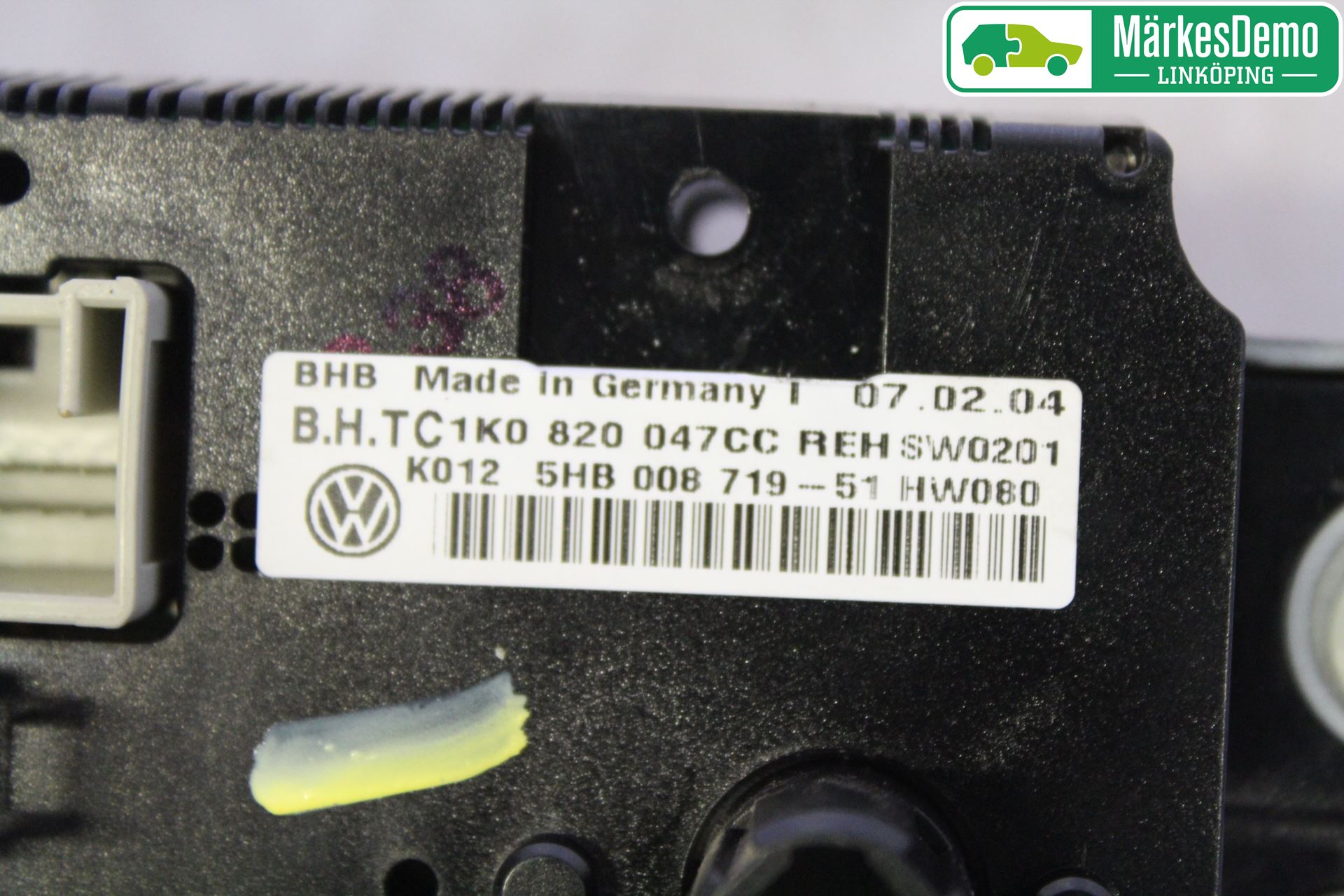 Volkswagen VW GOLF V 04-09 Varme Ac Betjening-Display