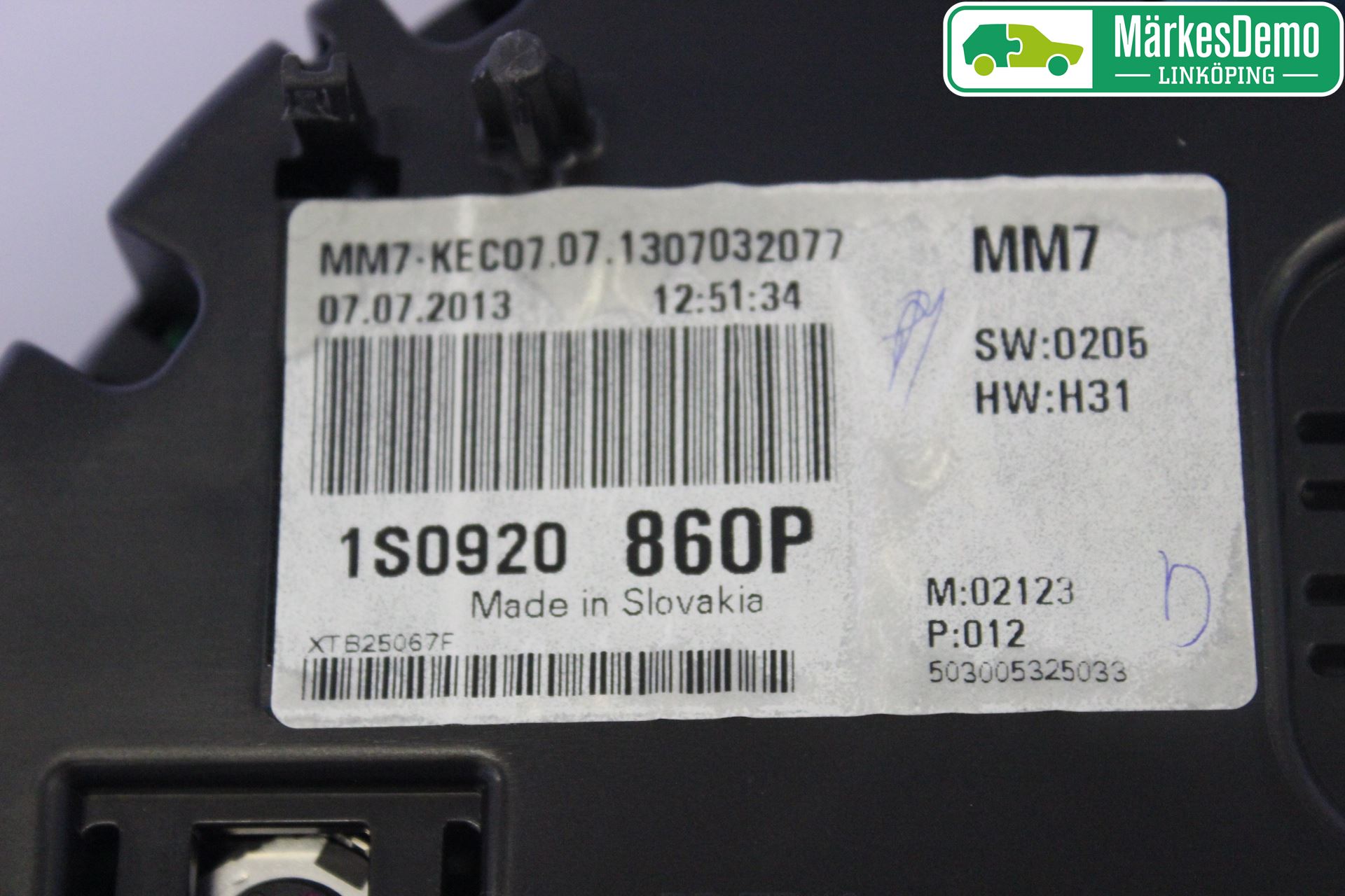 Volkswagen VW UP! / E-UP! Instr Kombinert