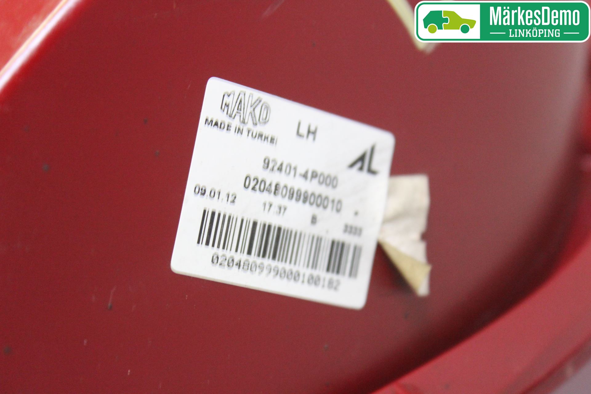 Hyundai i20 PB 09-14 Baklykt Venstre