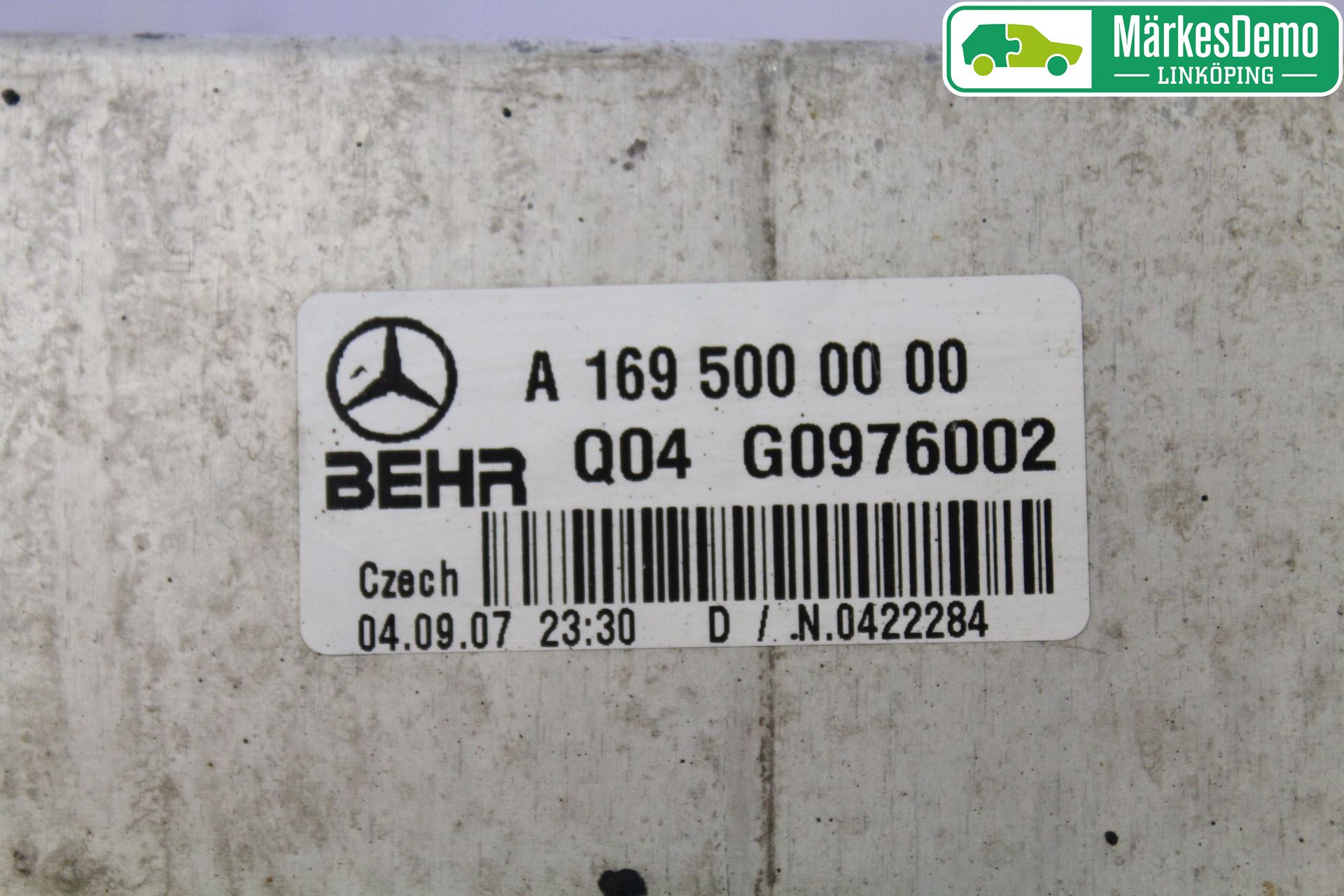 Mercedes-Benz MB B-KLASS (W245) 05-12 Intercooler Radiator