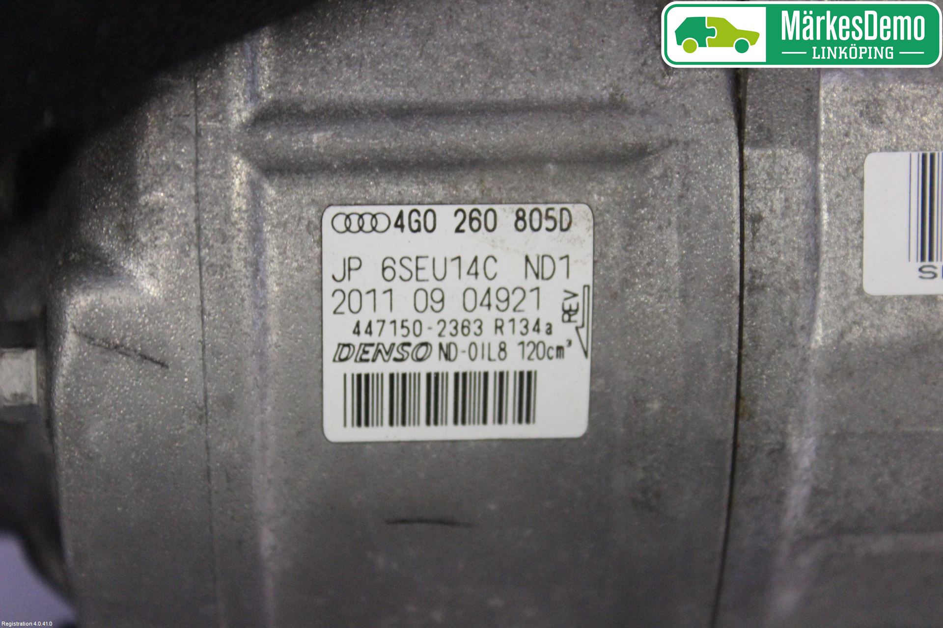 Audi A6/S6 4G 11-18 Varme Ac Kompressor